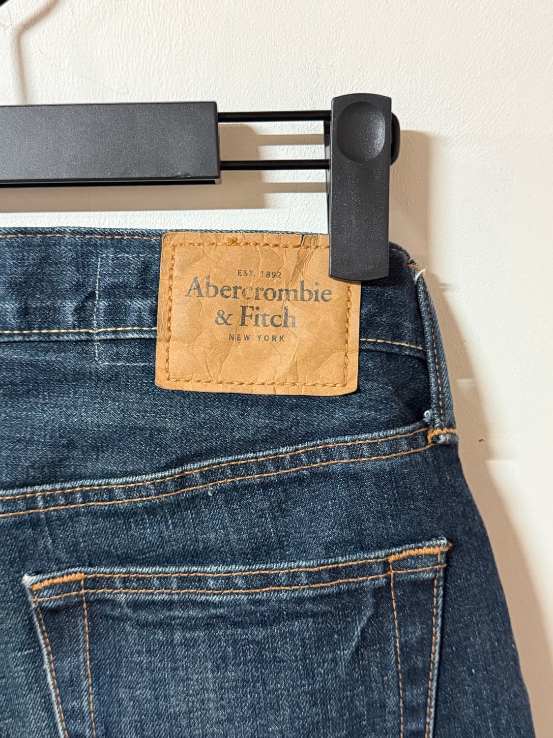 롱다리핏 진청 아베크롬비앤피치 데님 팬츠 빈티지 y2k 슬림핏 상품이미지5