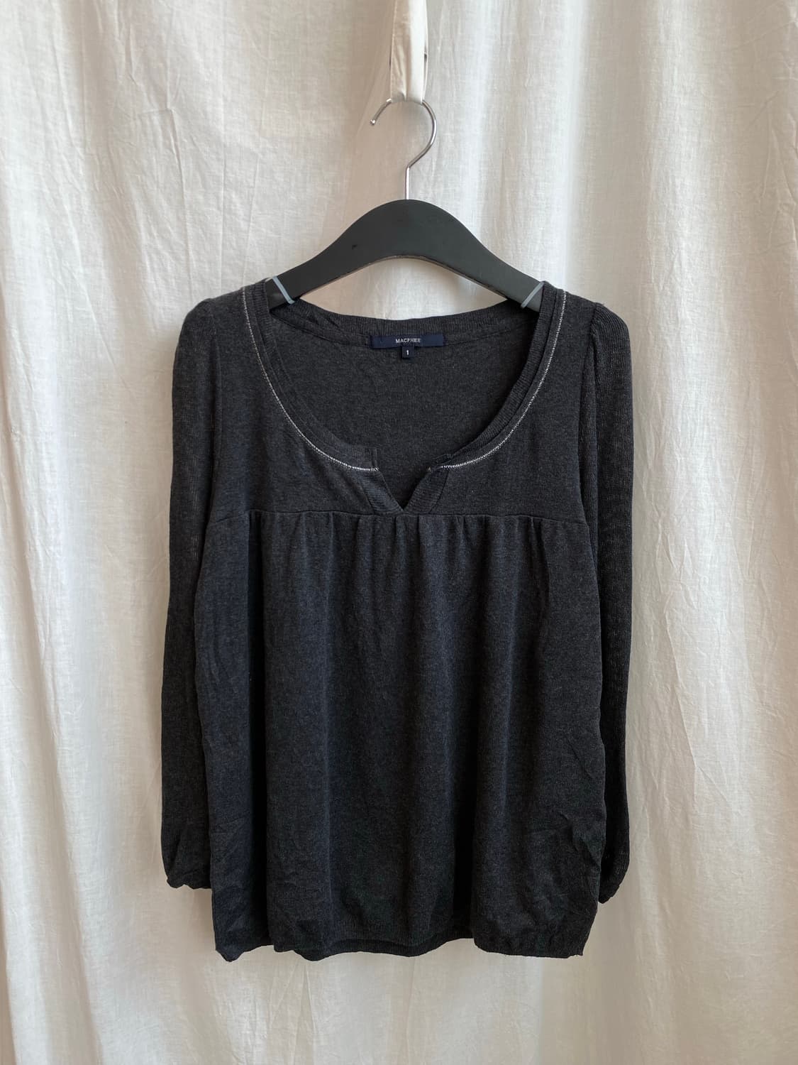 MACPHEE 차콜 니트탑(S) 상품이미지2