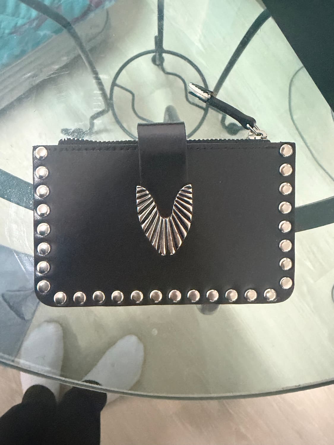 토가 TOGA 스터드 미니 지갑 블랙 새상품 상품이미지1