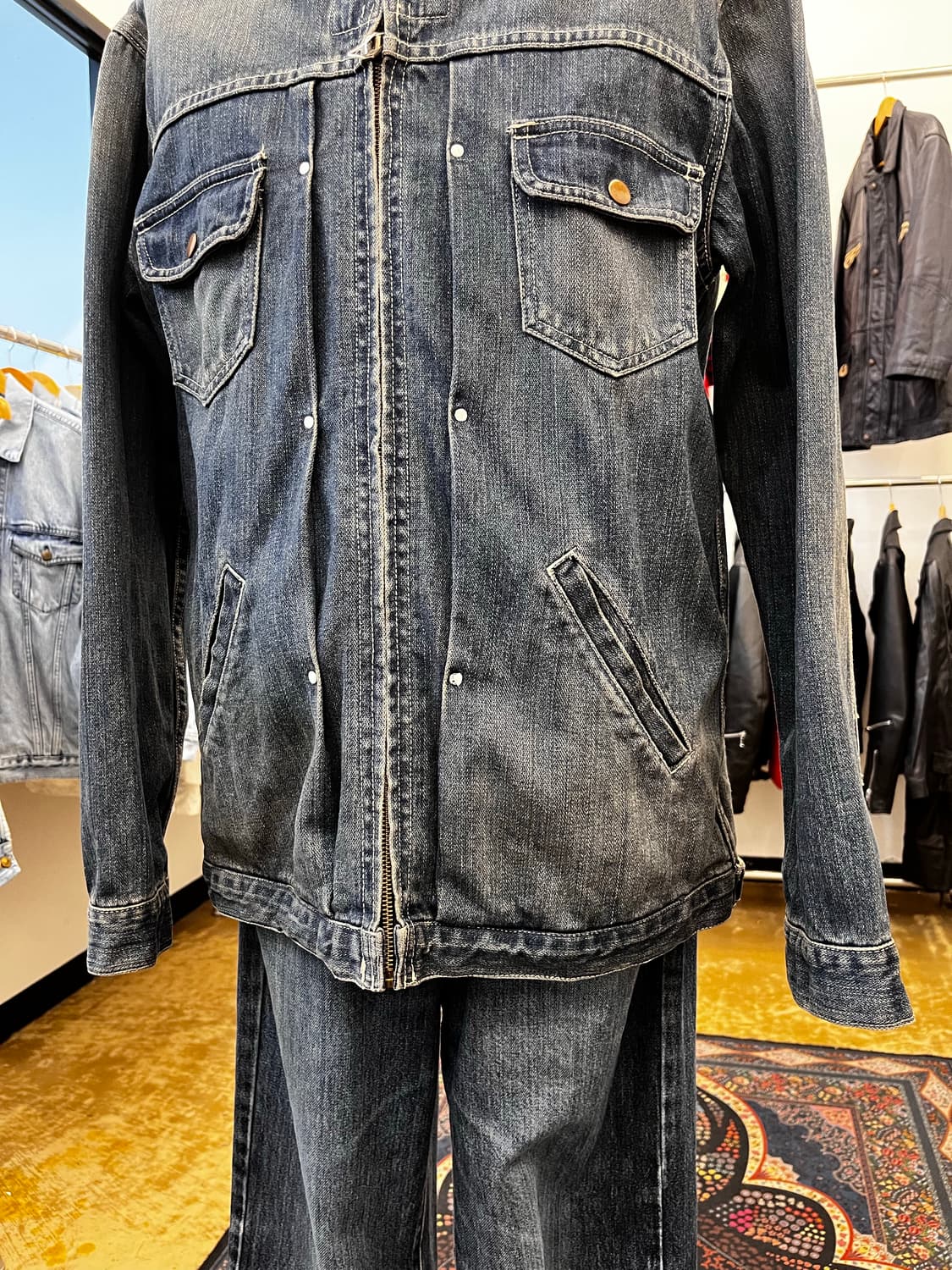 하이브리드 데님 집업 자켓 상품이미지4