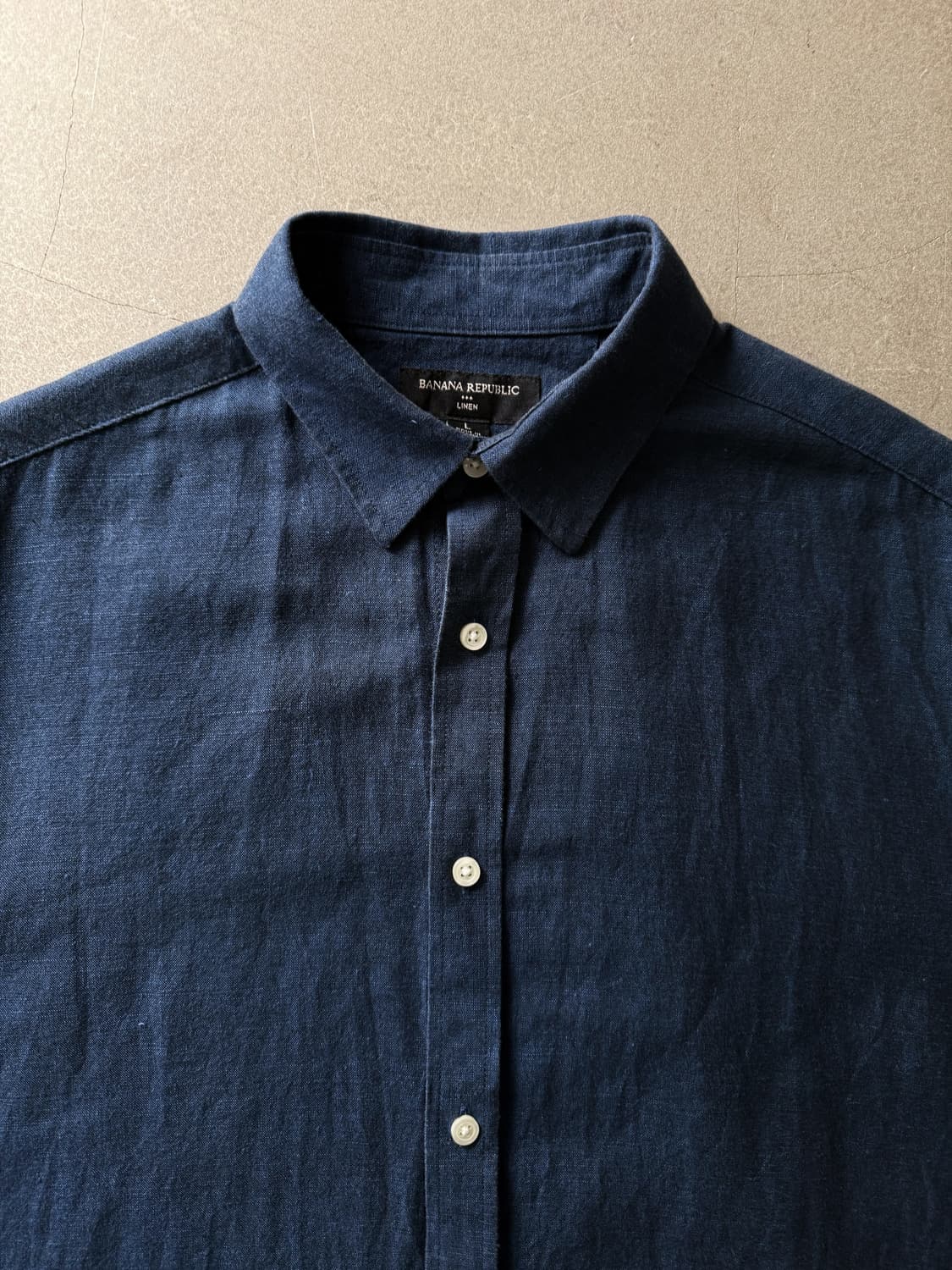 Banana Republic Navy Linen Shirt 상품이미지6