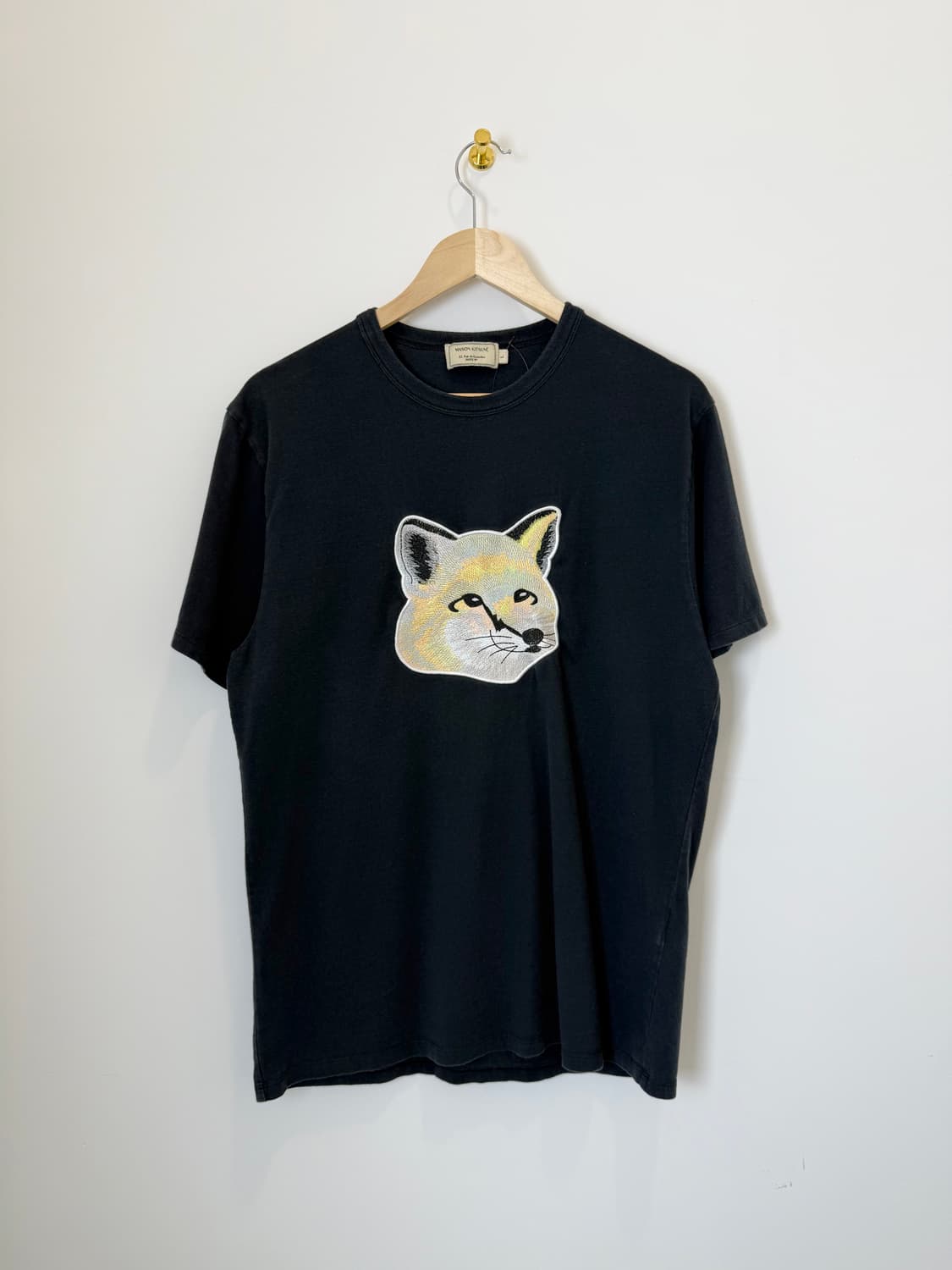 메종키츠네 빅파스텔폭스헤드 반팔티 블랙 상품이미지1