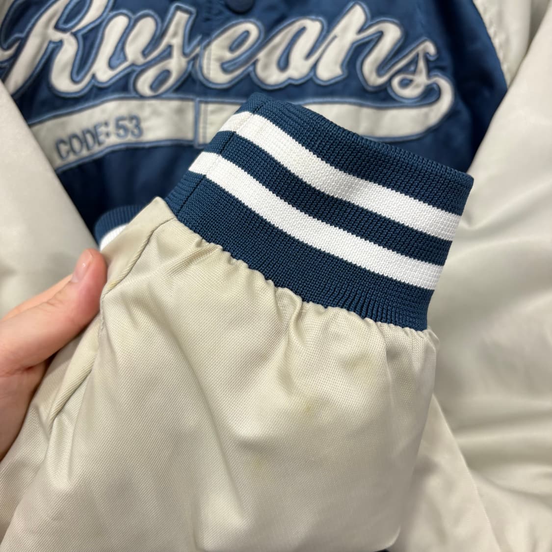 Rujeans 바시티 봄버 재킷 상품이미지5