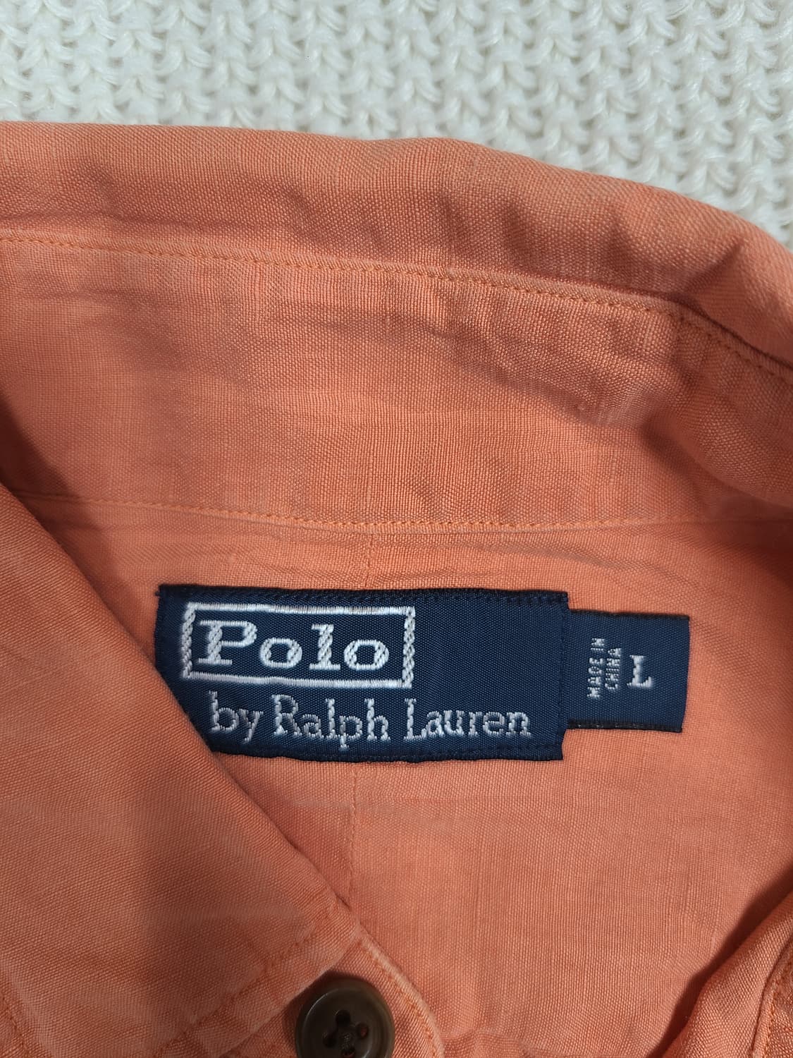 Polo Ralph Lauren 오렌지 린넨 셔츠 상품이미지4