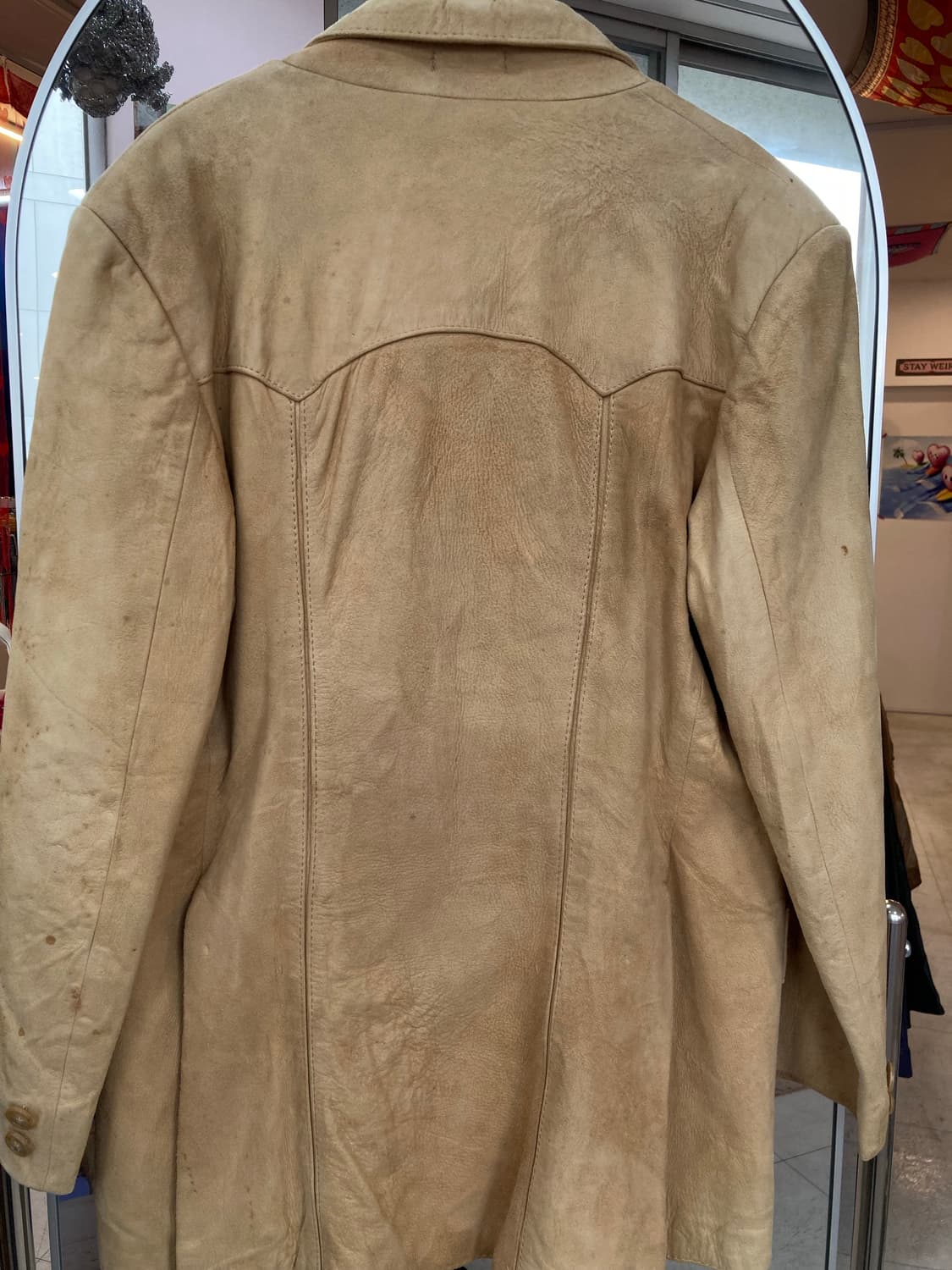 빈티지 베이지 스웨이드 자켓 상품이미지7