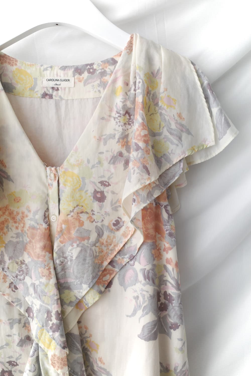 CAROLINA GLASER) flower ruffle blouse  상품이미지2