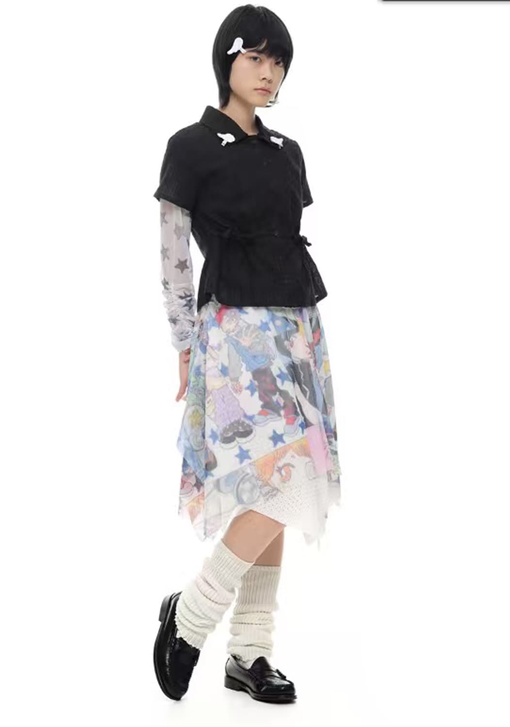 YOUTHBATH YB x Oliwa Knit-Mesh Skirt  상품이미지4