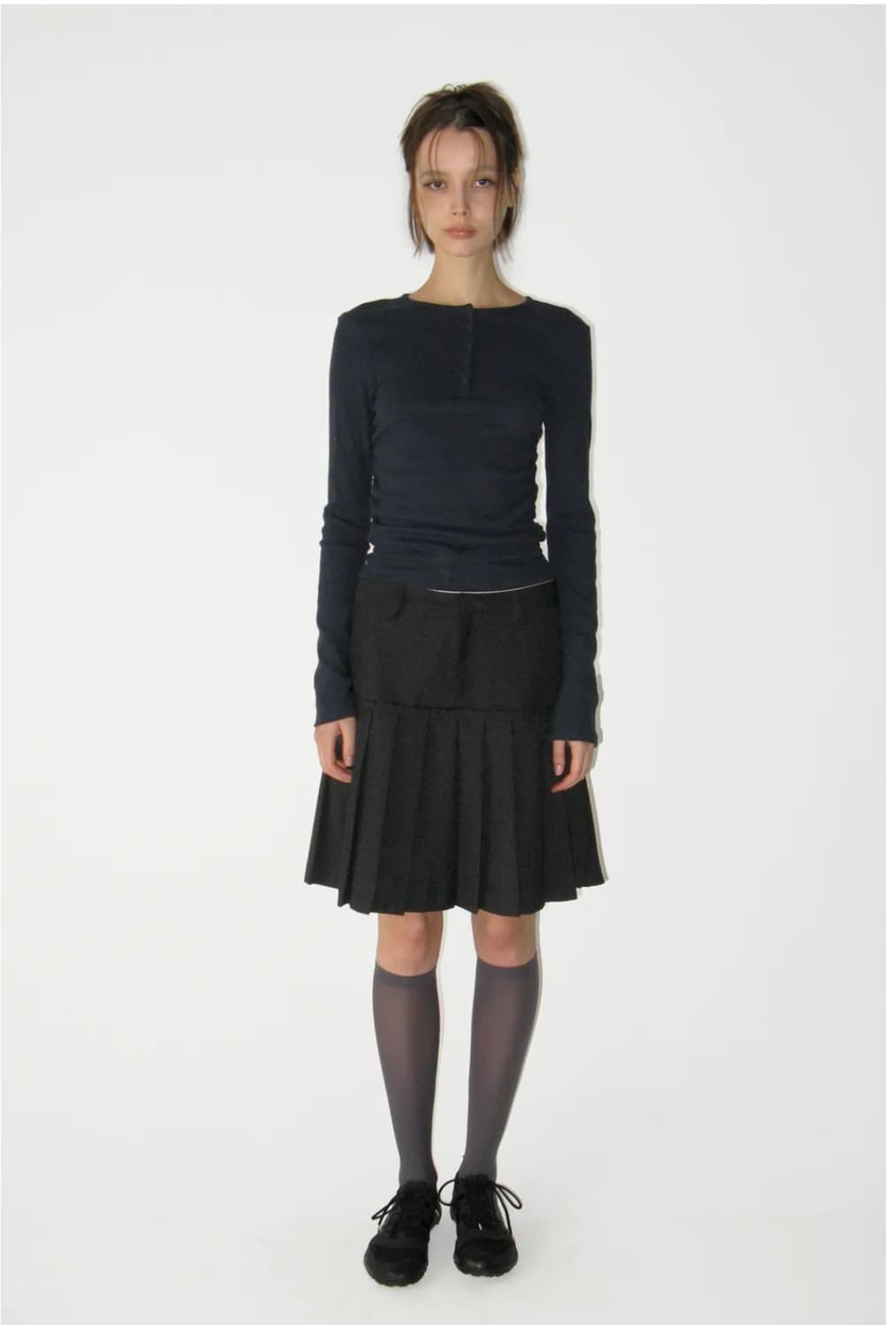 썬번프로젝트 PLEATS MIDI SKIRT 미디 스커트 상품이미지2