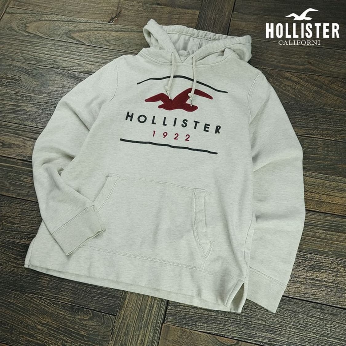 [홀리스터] Y2K 빈티지 빅로고 후드티 아이보리 M19063 상품이미지1