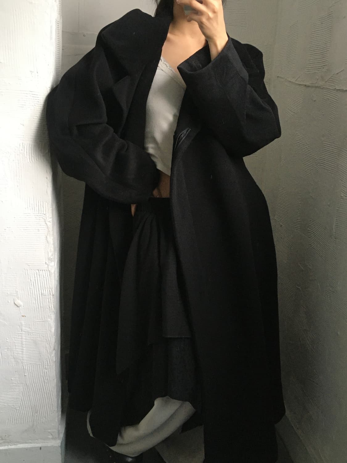 Max Mara 막스마라 블랙 캐시미어 롱 코트 상품이미지3