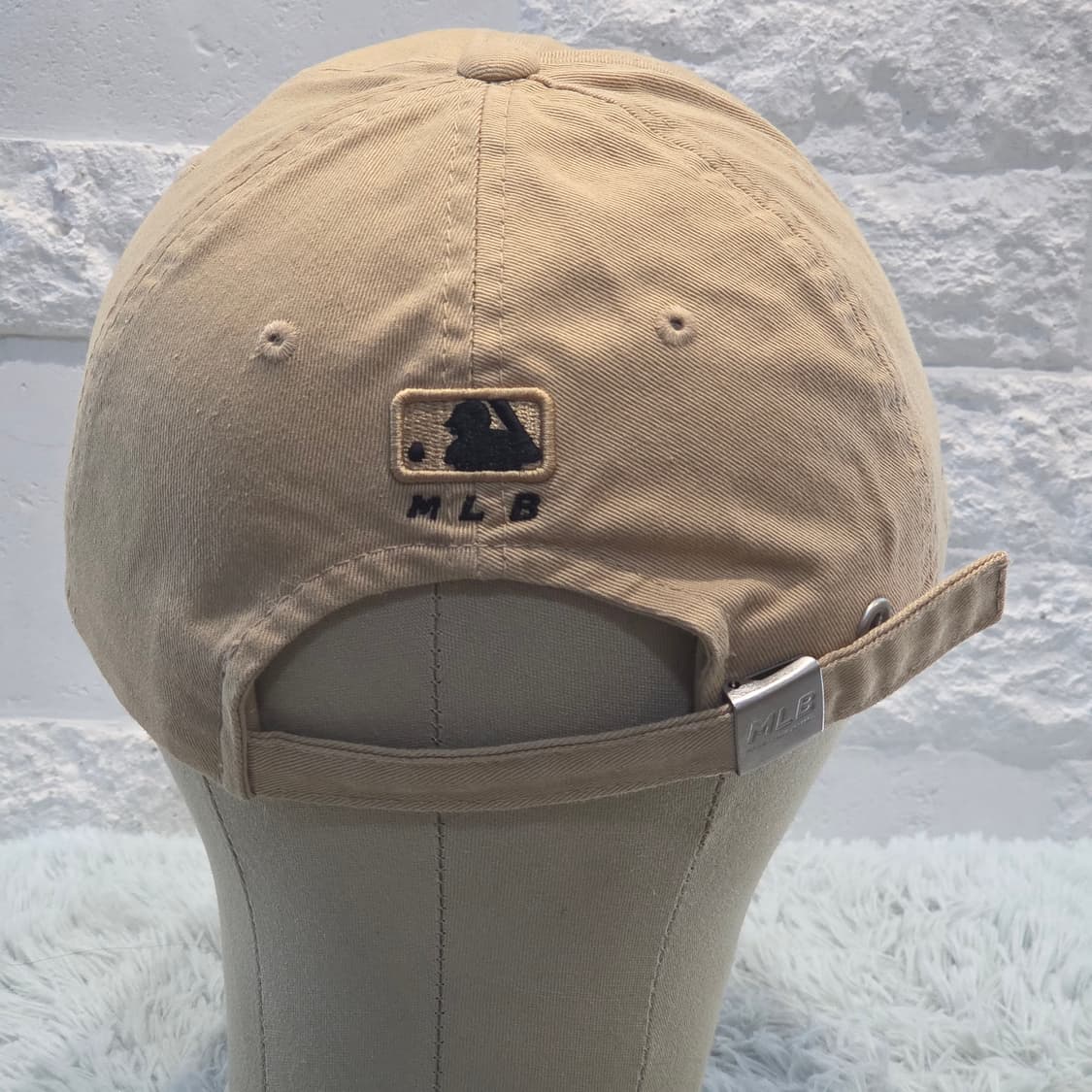 1p-8:MLB LA 다저스 베이지 코튼 볼캡 프리사이즈 (56-59) 상품이미지5
