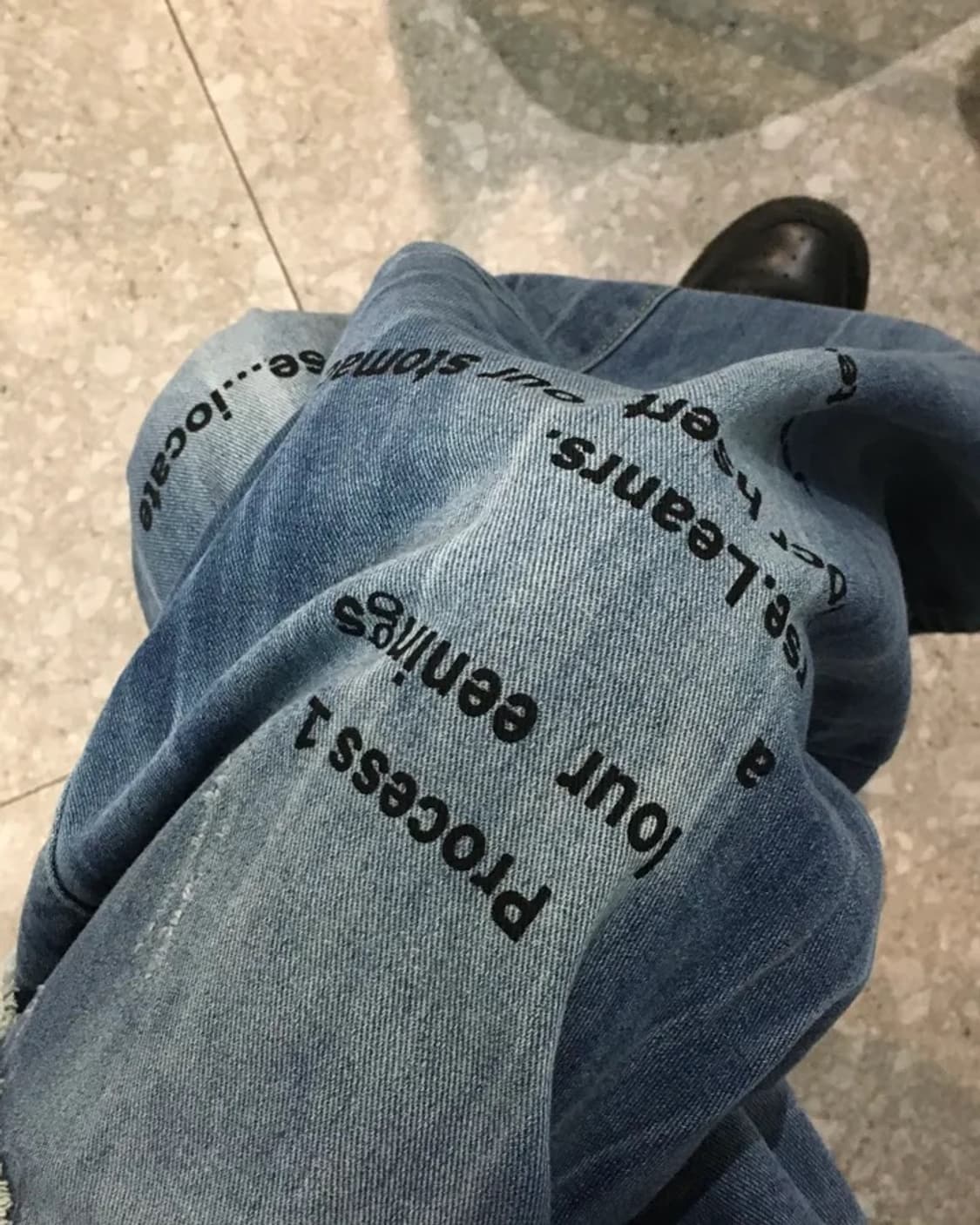 십자가데님 /그래픽데님/ 프린팅 와이드 데님/ Y2k룩(S) 상품이미지2