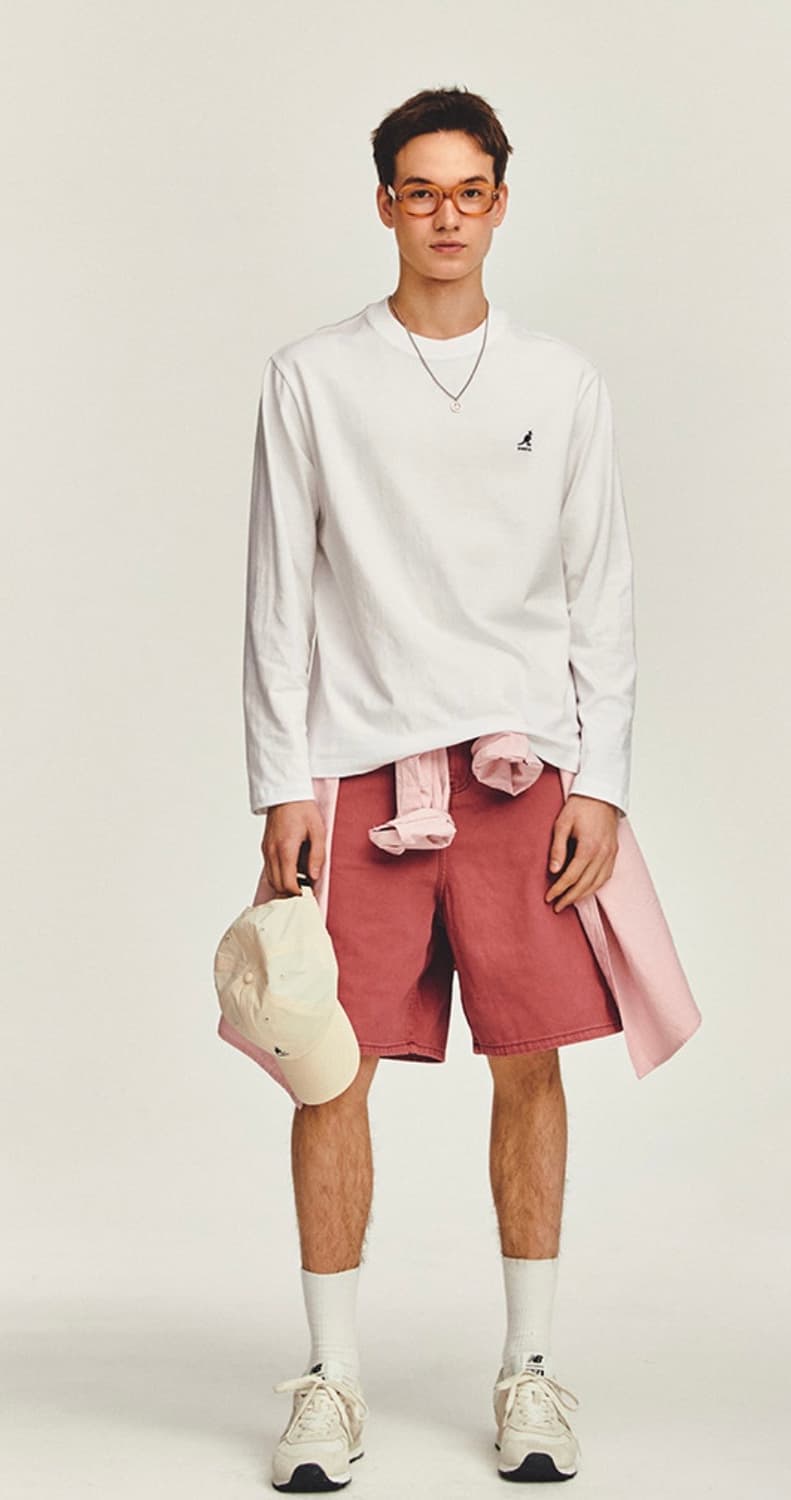 [미개봉 새상품]캉골 베이직 롱슬리브 티셔츠 3529 화이트 상품이미지2