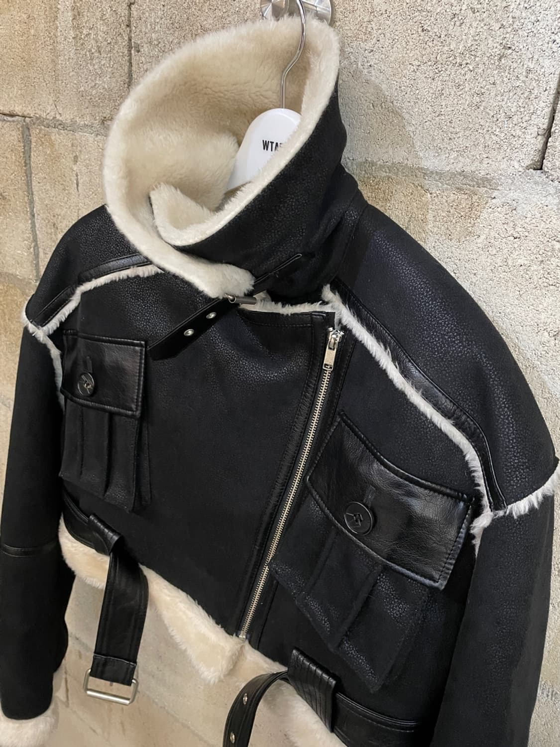 르비에르 숏 무스탕 자켓 상품이미지5