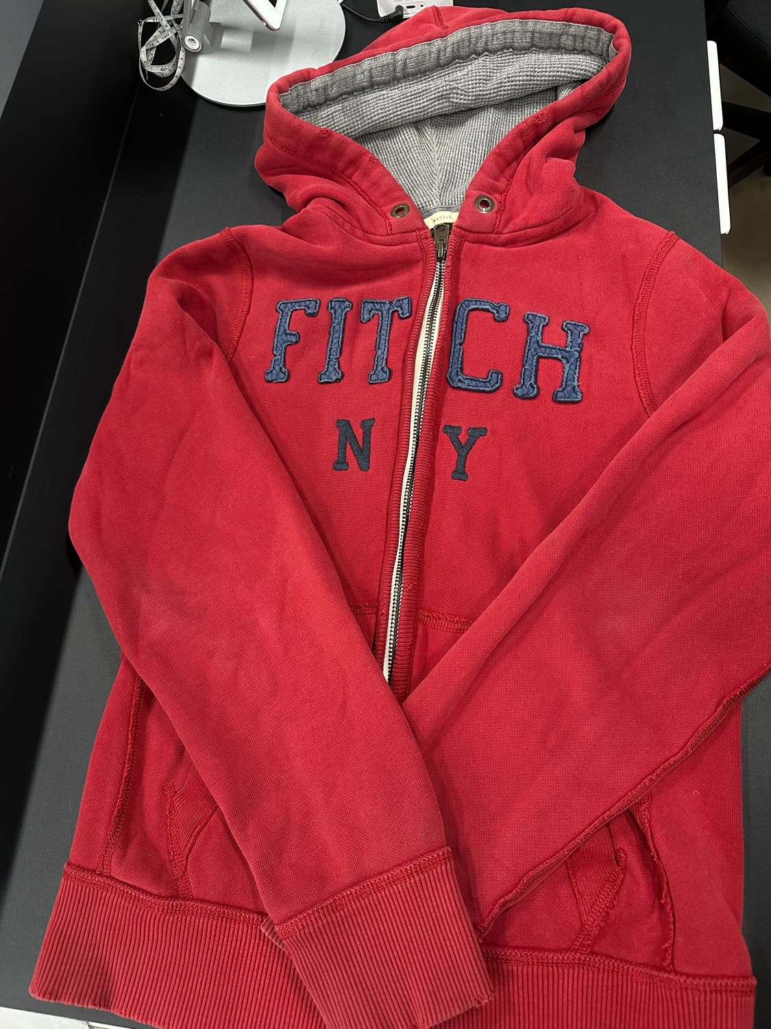 아베크롬비 오버핏 레드 후드 집업 상품이미지5