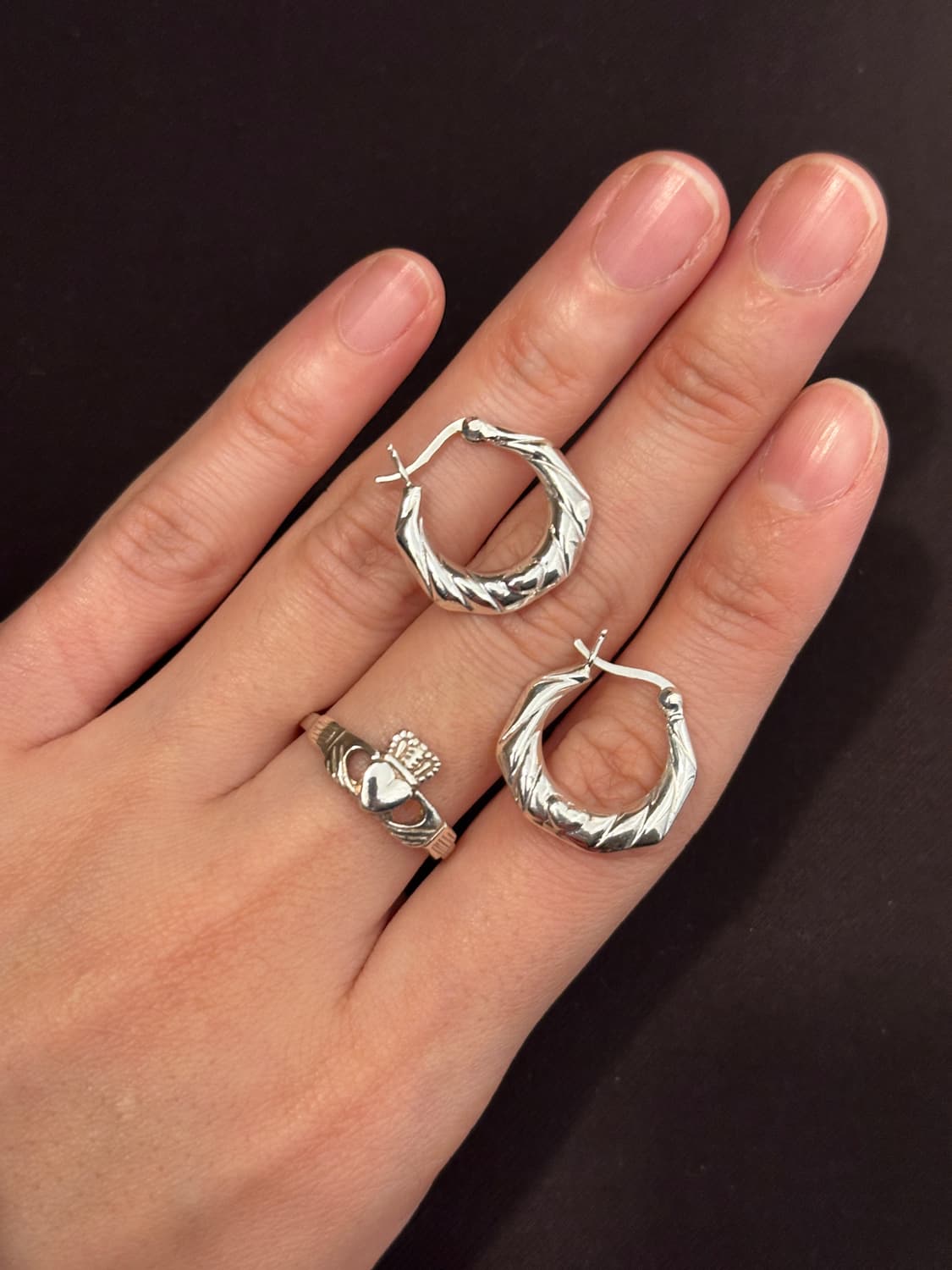 Heart Twist 925Silver Hoop Earring 상품이미지1