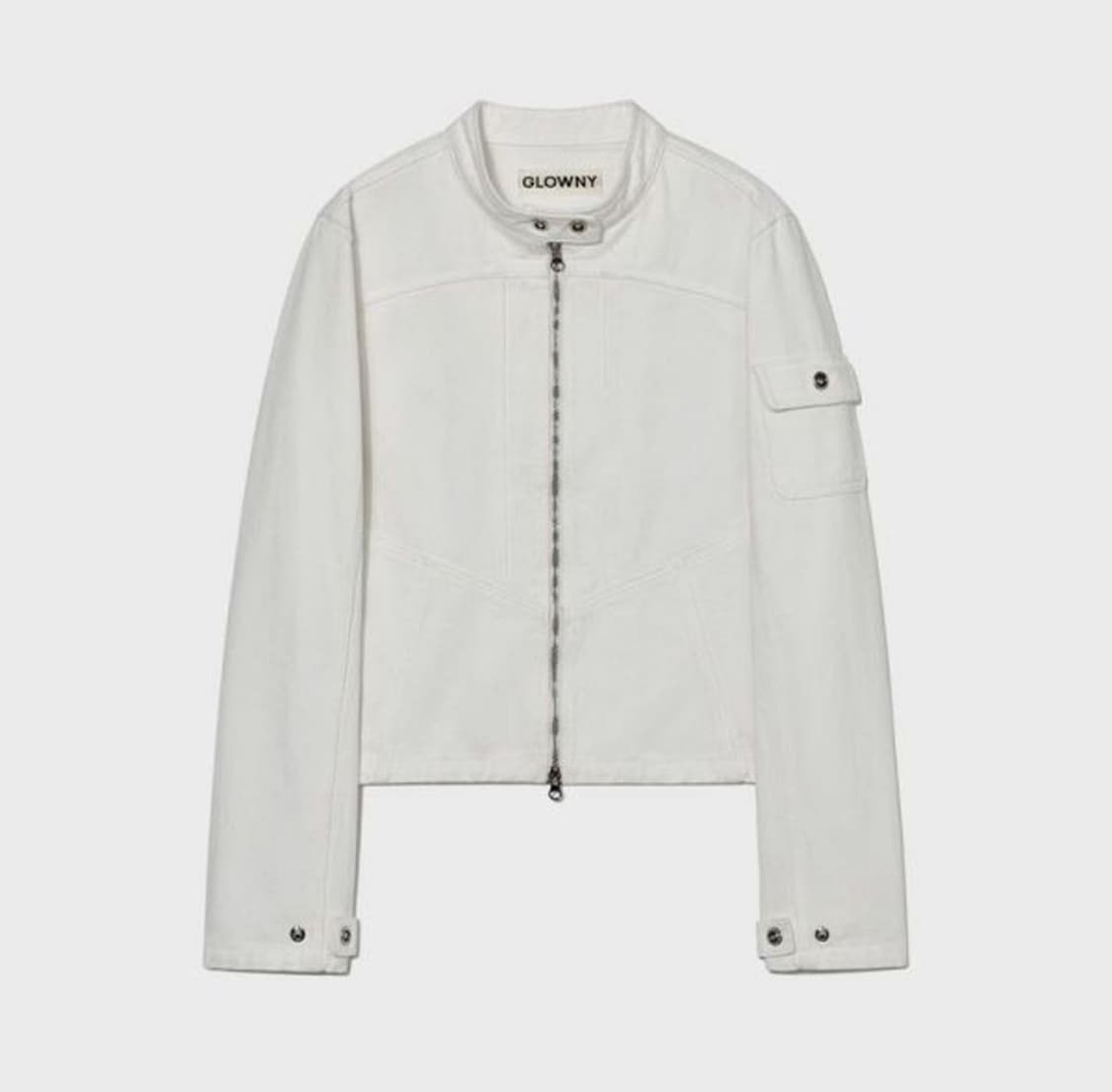 glowny BONES DENIM JACKET(WHITE) 상품이미지1