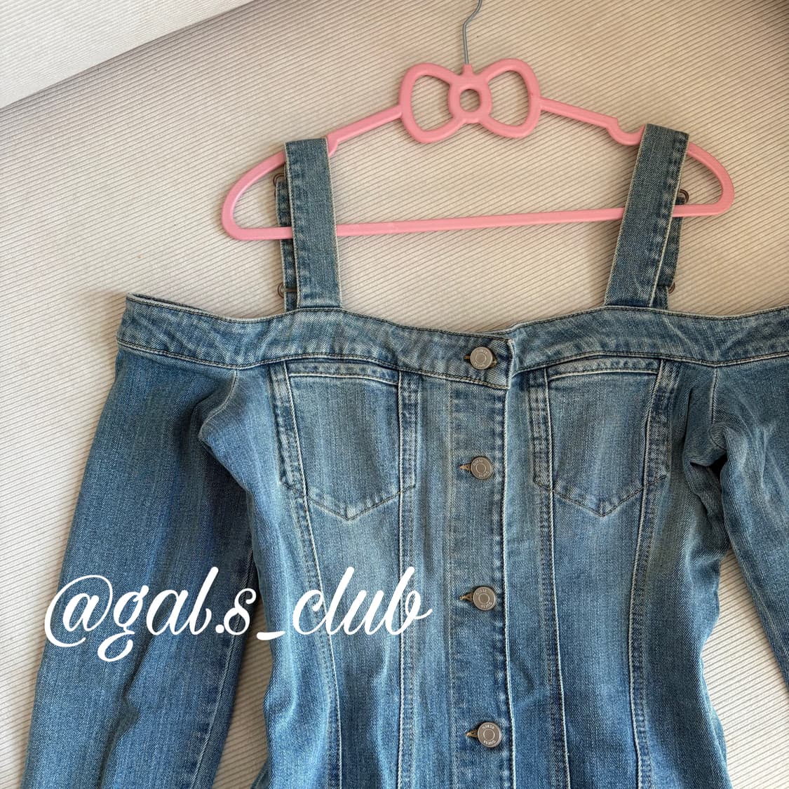 Guess off-shoulder denim one-piece 게스원피스 상품이미지2