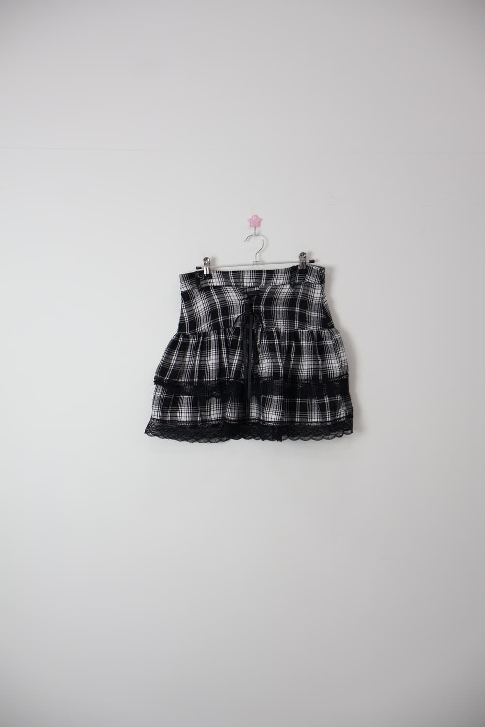 ROMWE Punk Lace-up Tartan Mini Skirt 상품이미지5