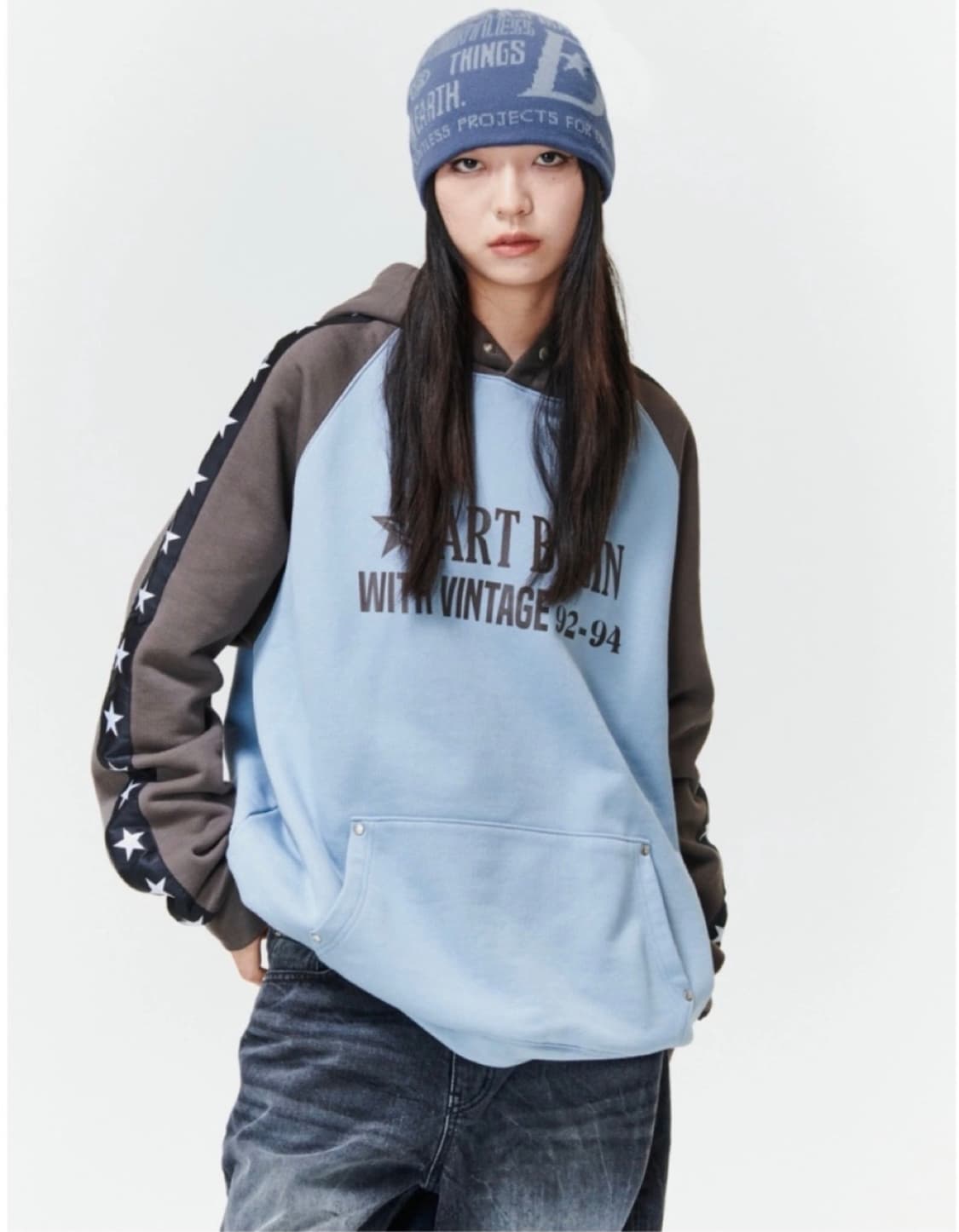 바우프 B LOGO 비니 빈티지블루 상품이미지7