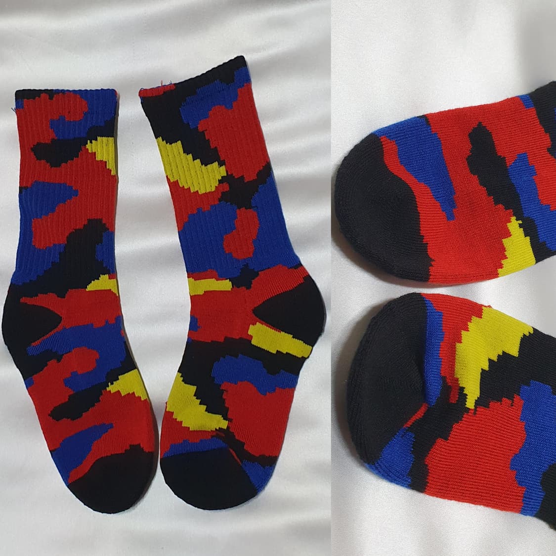 레드 블루 옐로우 폴로 랄프로렌 호랑이 범 추상화 양말 상품이미지8