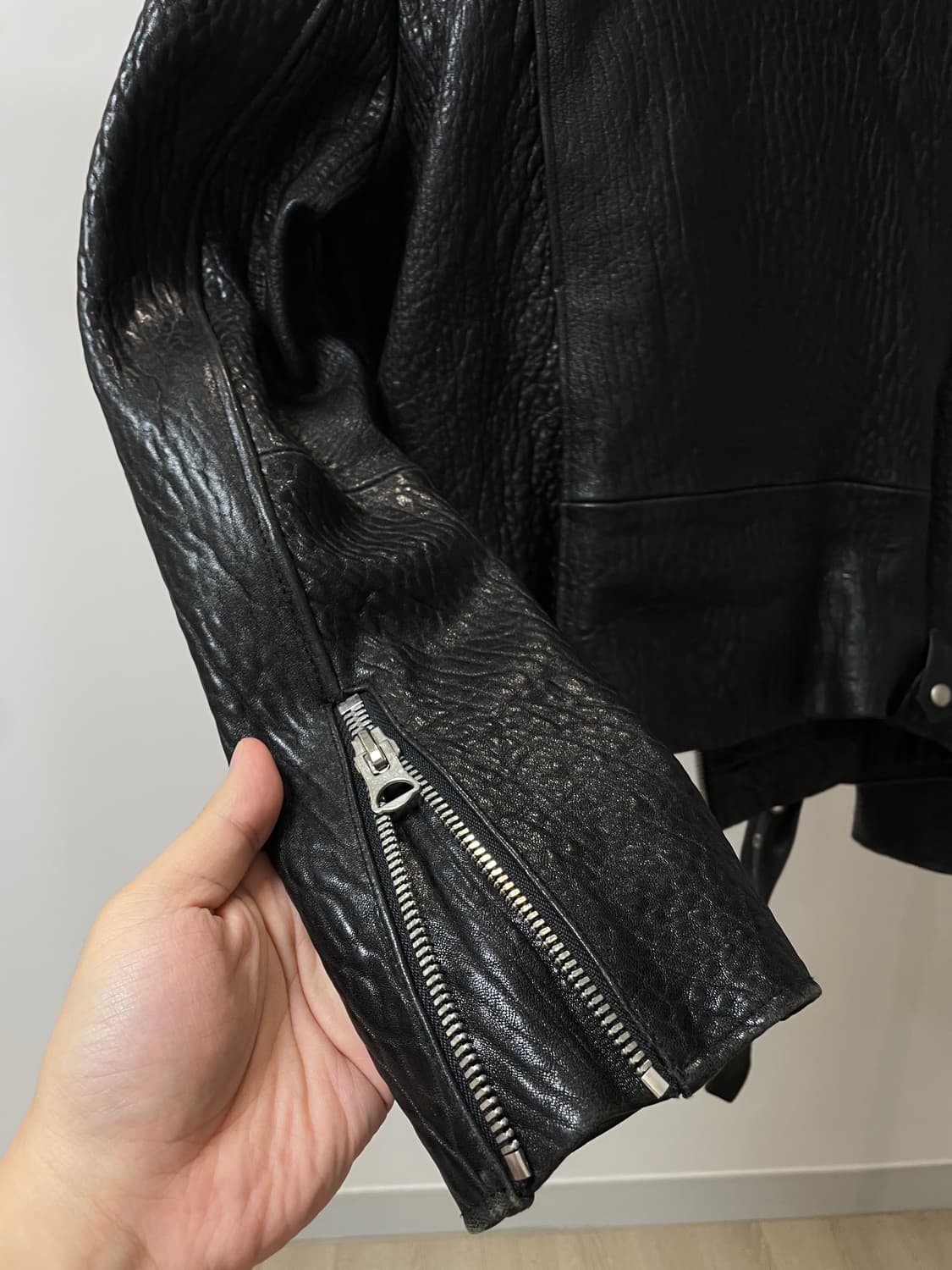 양가죽 라이더 레더 자켓 상품이미지4