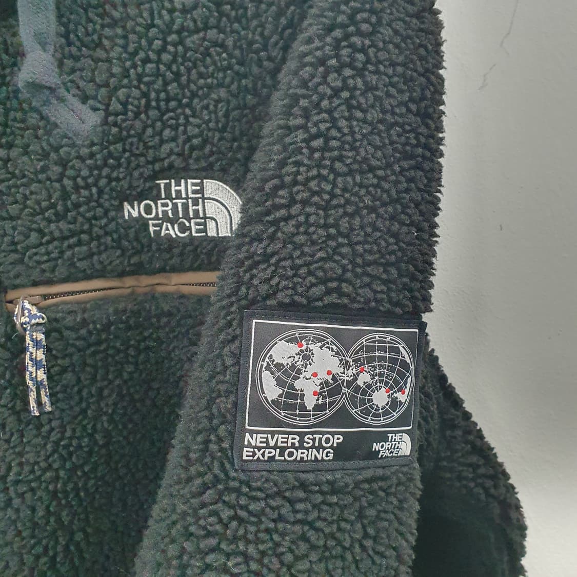 XL 노스페이스 남성 블랙 캐주얼 오버핏 뽀글이 자켓 상품이미지5