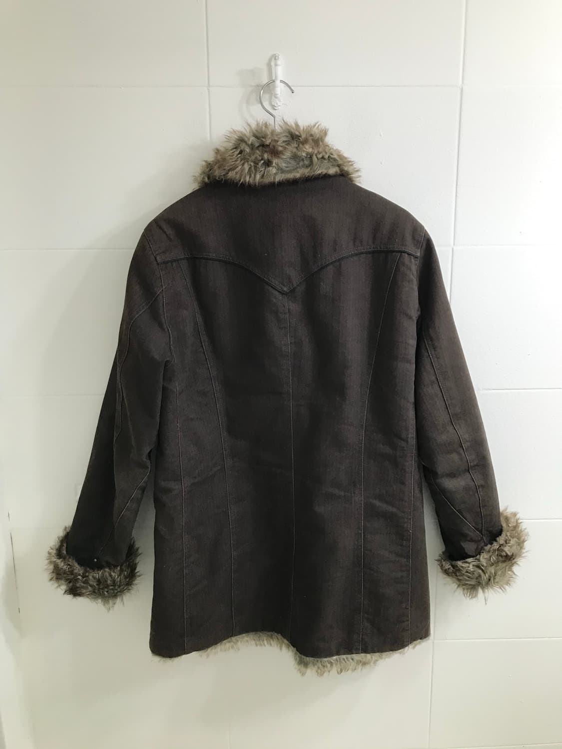 (세트 할인 가능) 빈티지 브라운 퍼 무스탕 자켓 상품이미지6