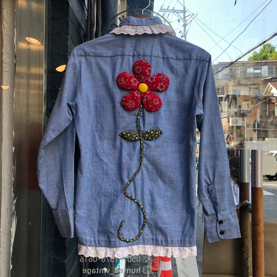 70s JC penny chambray shirt-S 상품이미지6