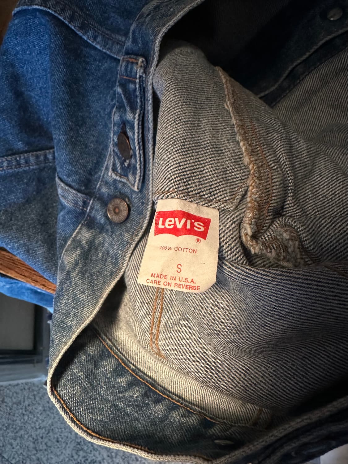 80s USA 빈티지 리바이스 70507 3세대 데님 트러커 자켓 상품이미지6