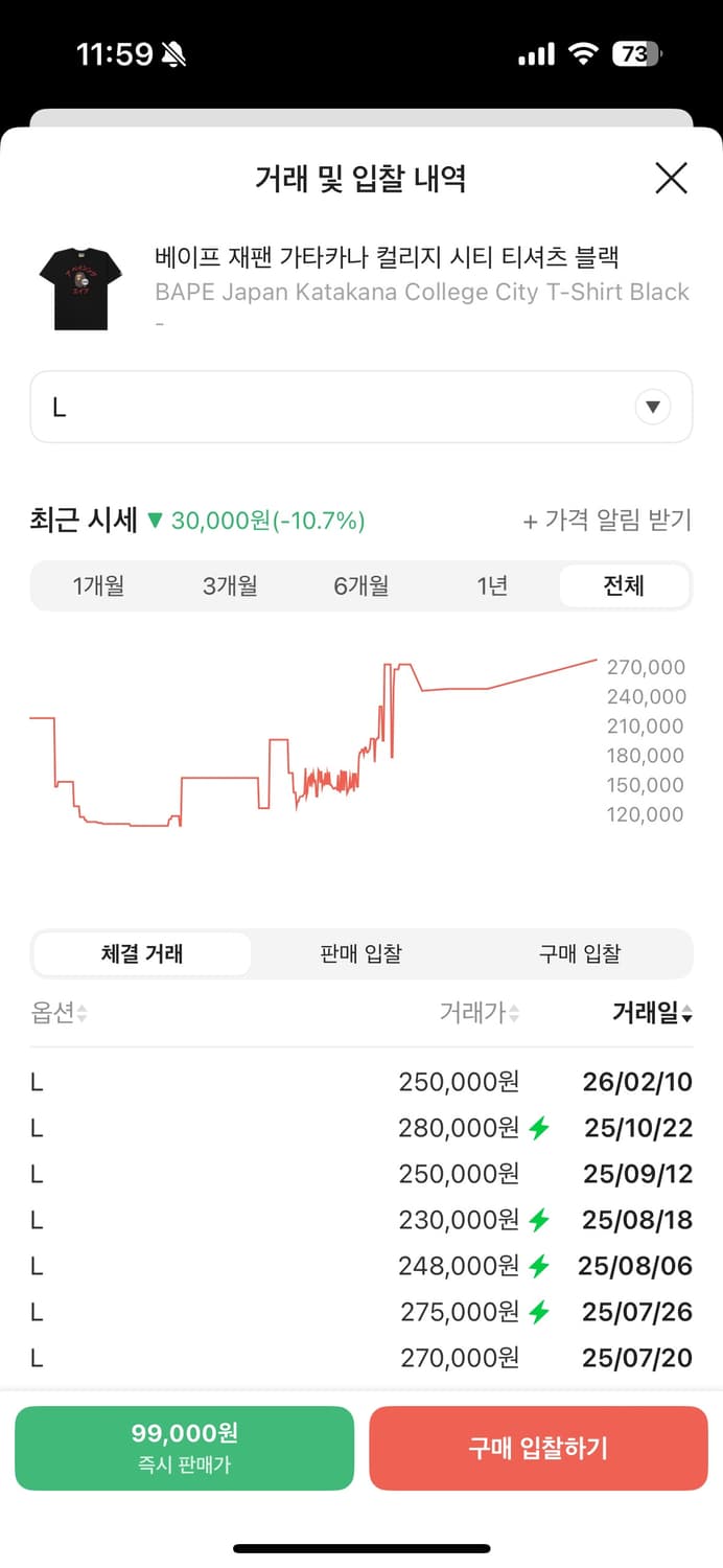 베이프 재팬 가타카나 컬리지 시티 L 상품이미지5
