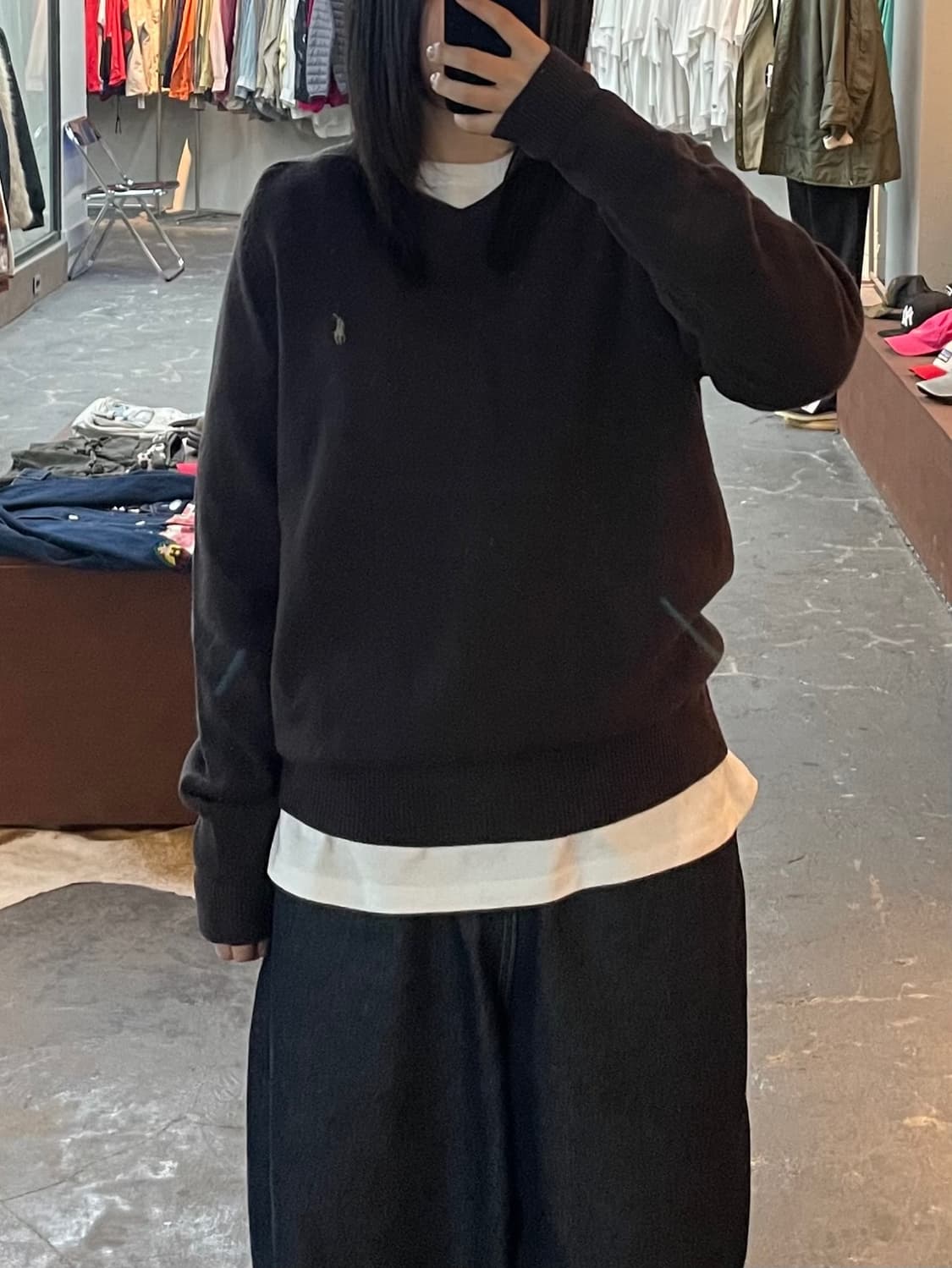 폴로 랄프로렌 브라운 브이넥 니트 H2012 상품이미지1