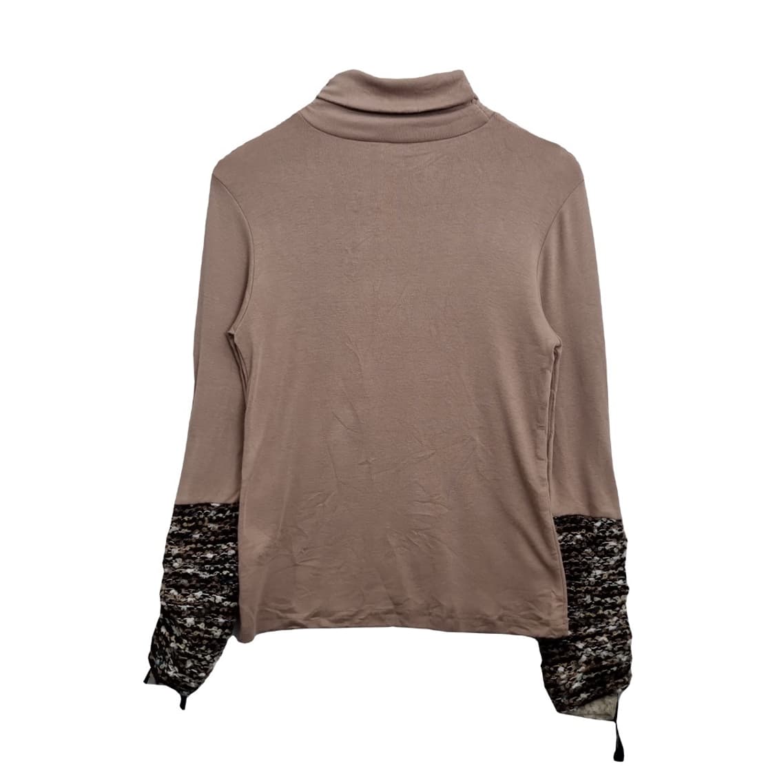 BRIGITTE BURN FIRST 베이지 트위드 소매 폴라 니트  상품이미지2