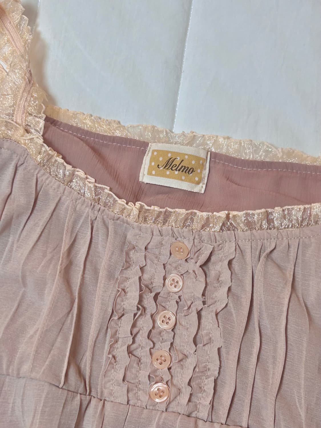 모리걸 히메갸루 일본 레이스 프릴 캐미솔 나시 상품이미지2