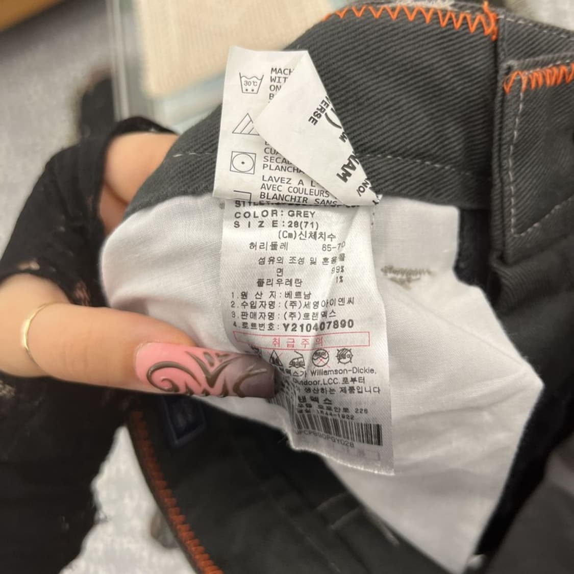 디키즈 빈티지 캔버스 스케치라인 카펜터 팬츠 28인치 C11724 상품이미지7