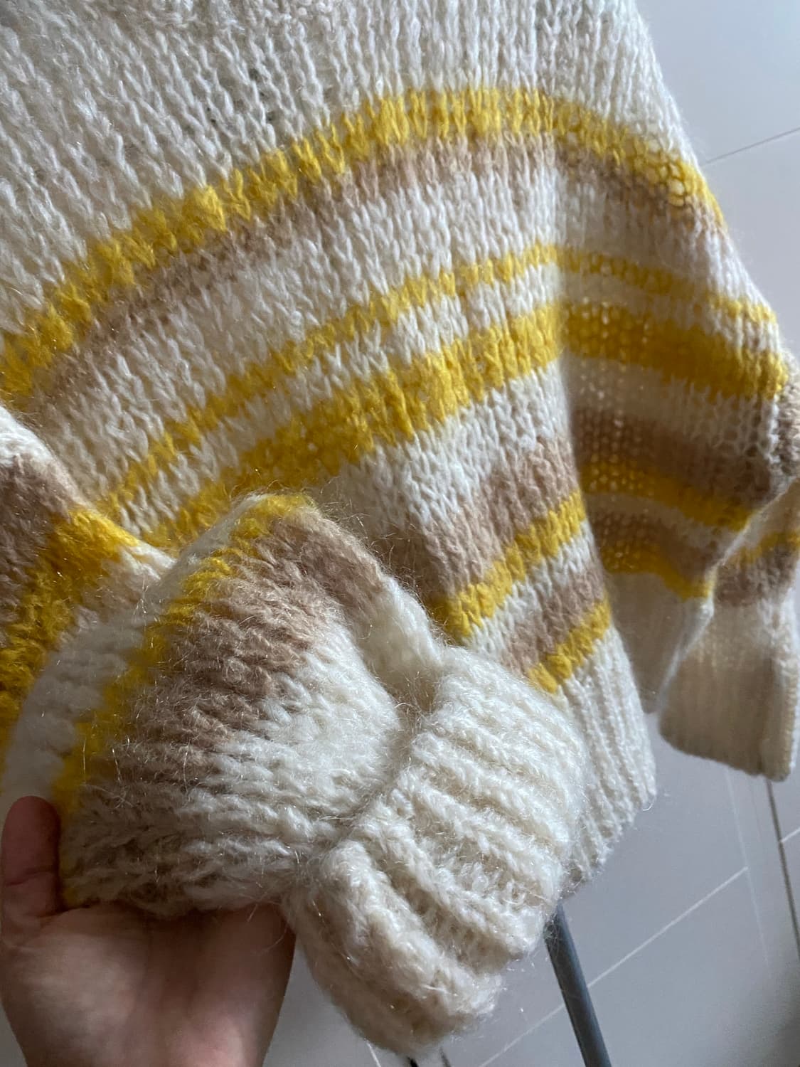 & Other Stories 줄무늬 모헤어 니트 S 상품이미지4