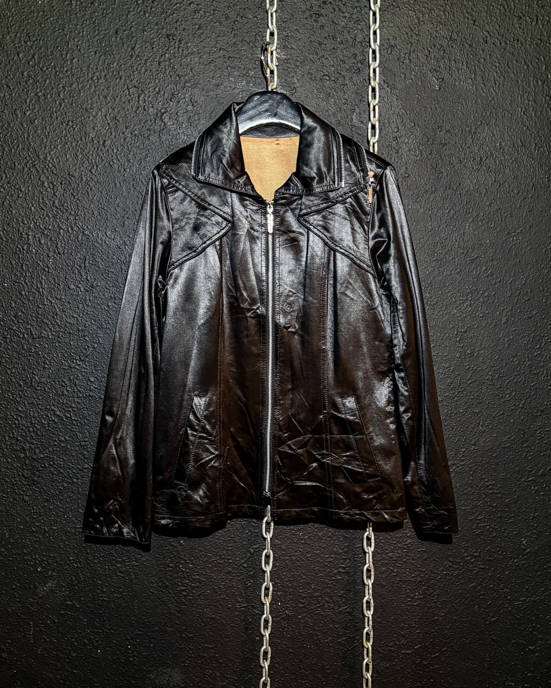 Nylon Gloss Zip Jacket  상품이미지1