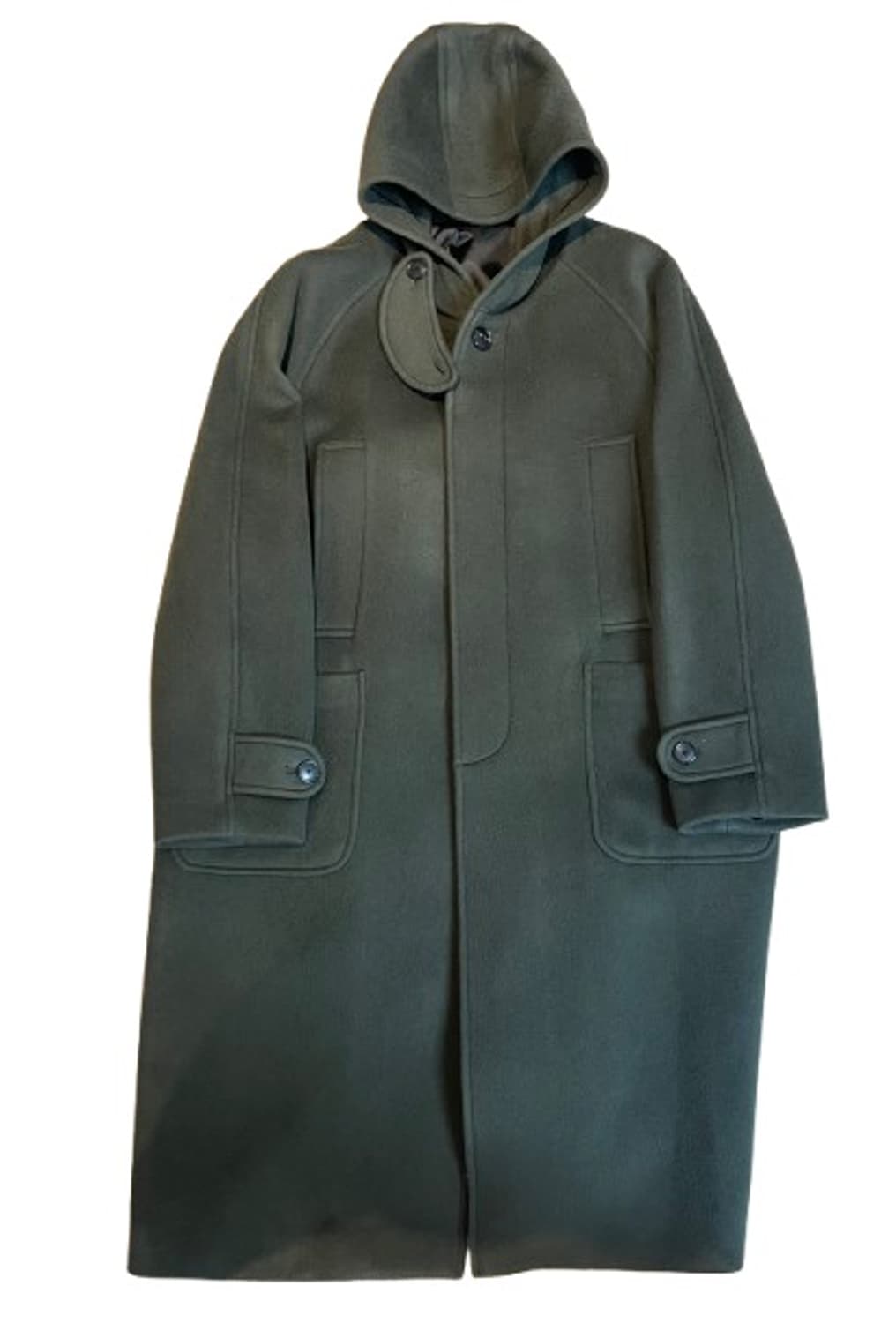 일꼬르소 히든 버튼 후드 코트 올리브 상품이미지2