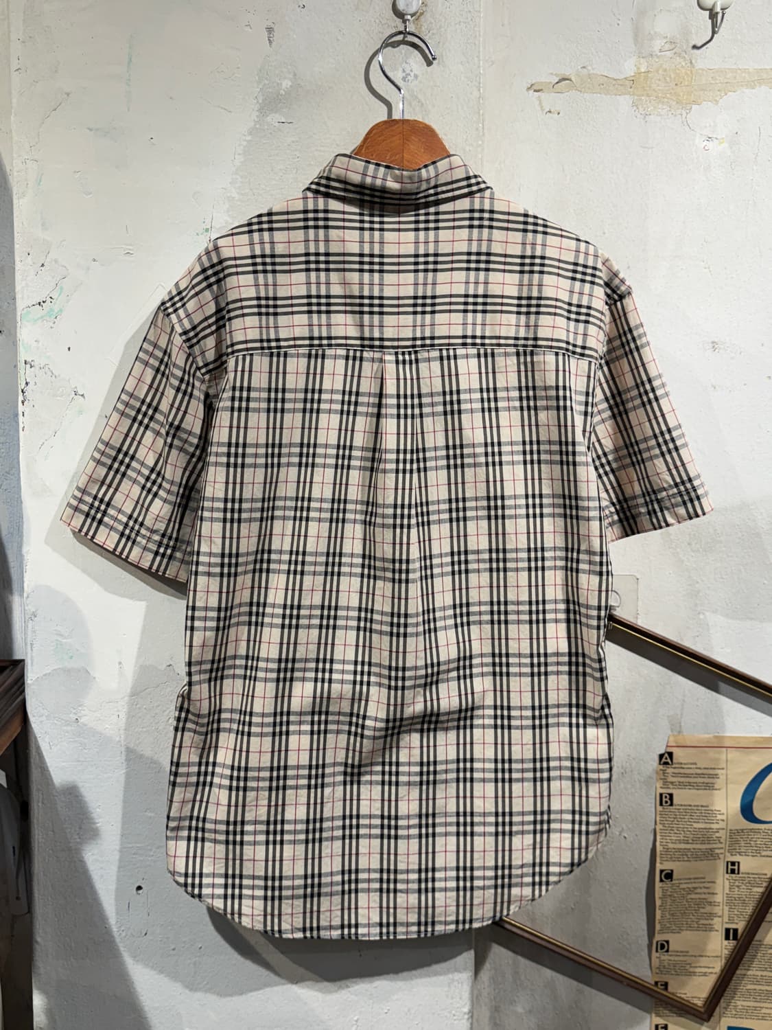Burberry beige checked shirt 상품이미지5