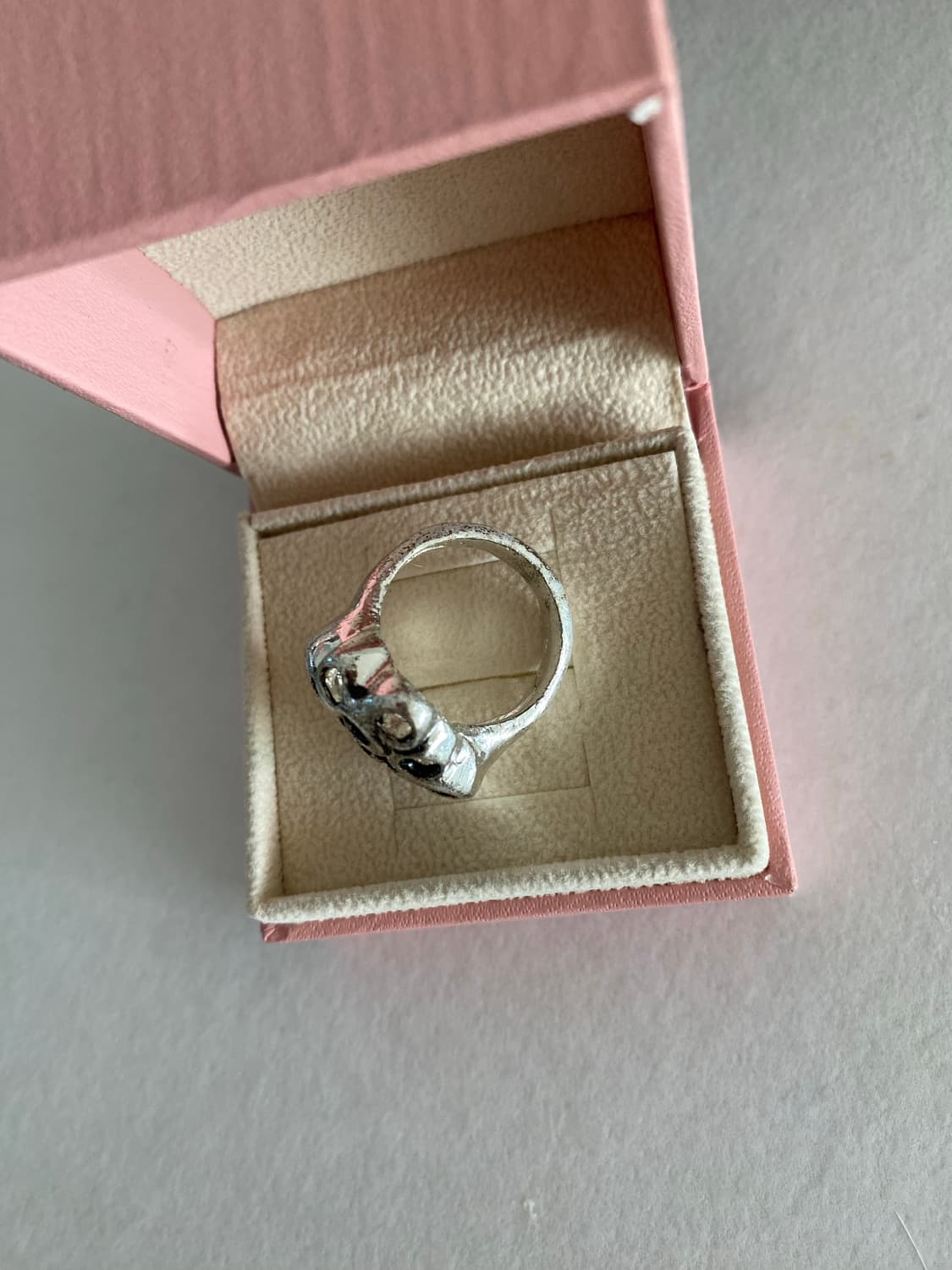 빈티지 스컬 반지 꽃 상품이미지3