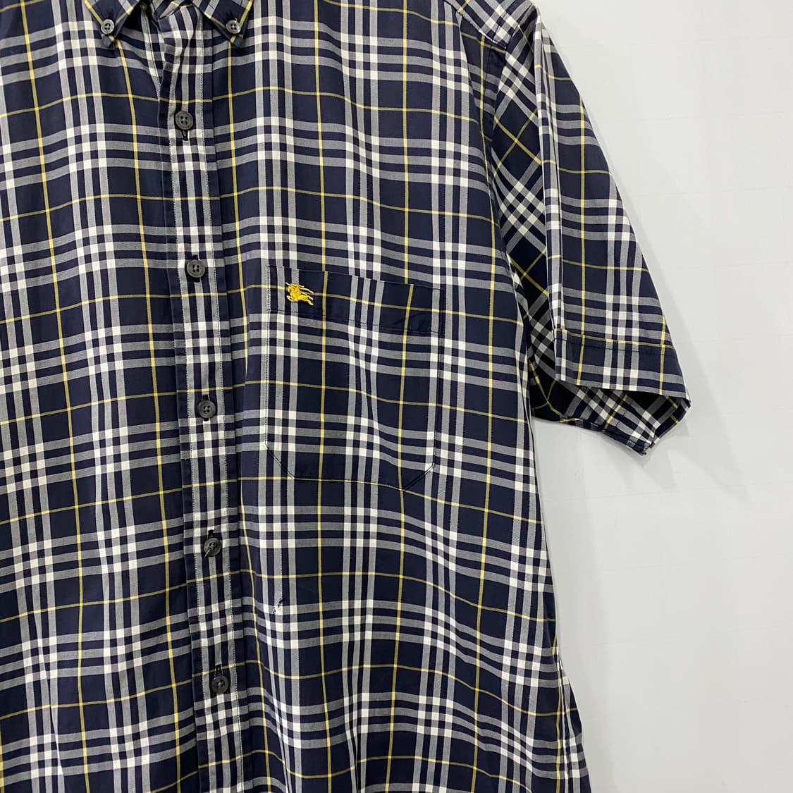 버버리 체크 반팔셔츠(M) 상품이미지3