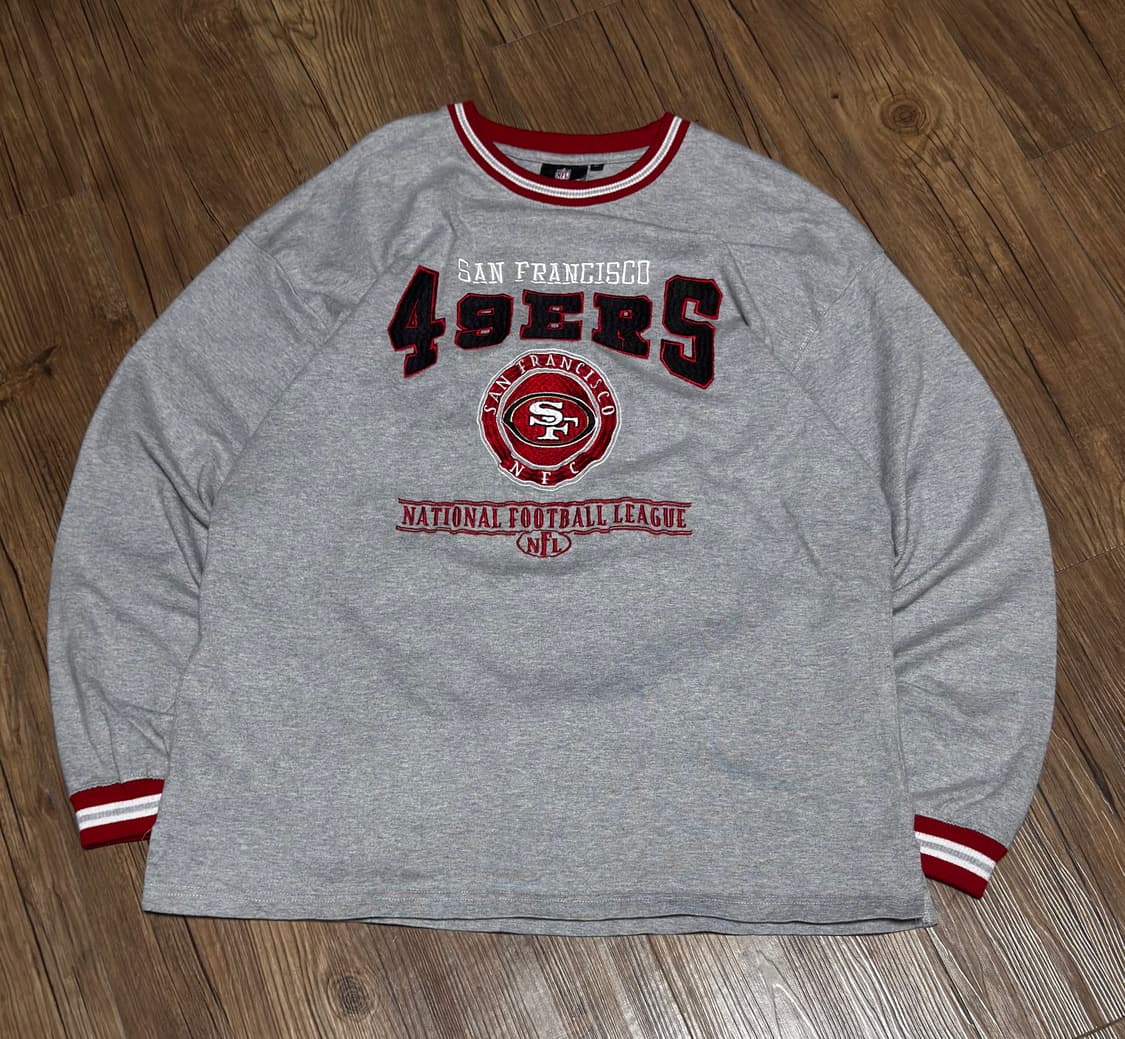 NFL 샌프란시스코 49ers의 빈티지 그레이 스웻셔츠 상품이미지2