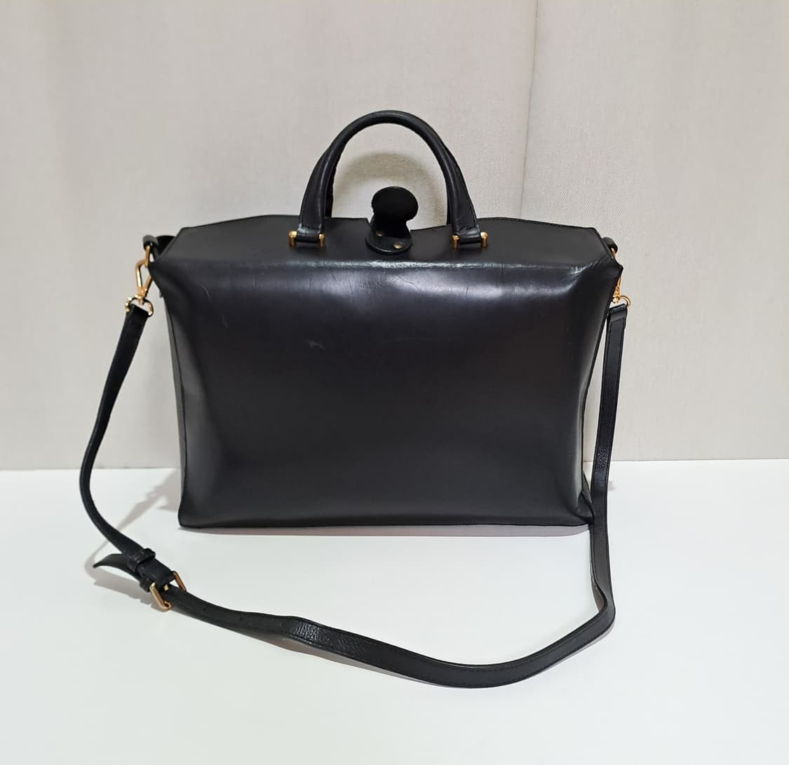 (택포) 아웃라인즈 가죽 트렁크백 블랙 B783 상품이미지5