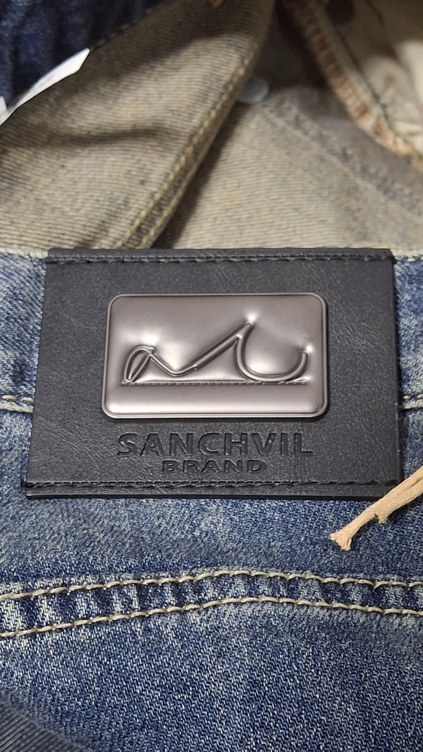 34)SANCHVL 패치워크 데님팬츠 연청 워싱 찢청 스트릿 빈티지 상품이미지6