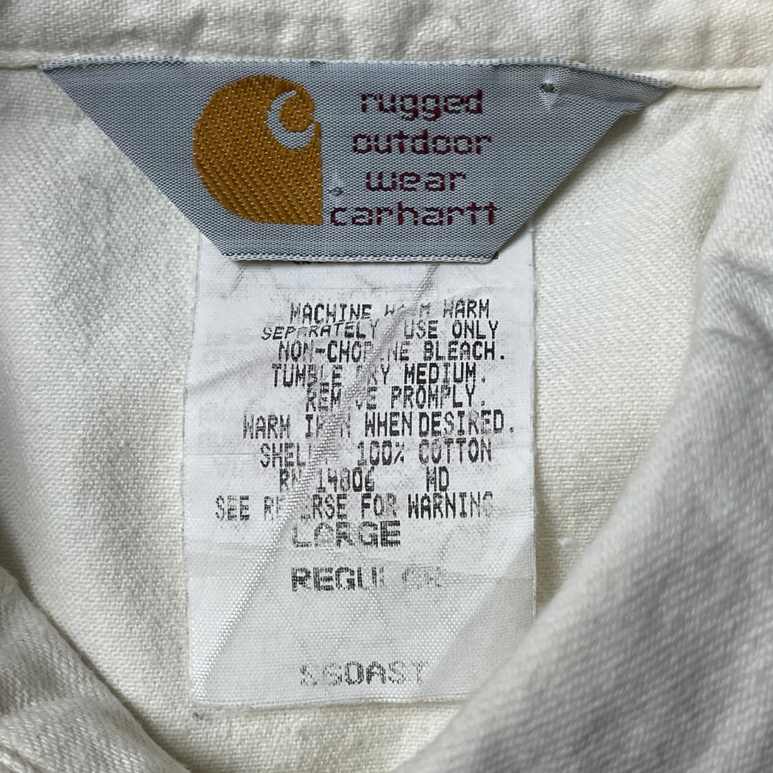 CARHARTT 칼하트 빈티지 아이보리 코튼 워크셔츠 A00414 상품이미지8