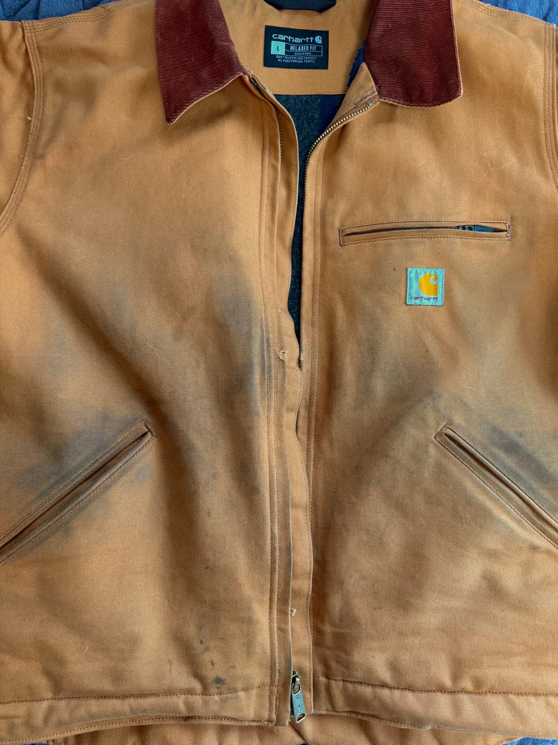 정품 칼하트US 디트로이트 자켓 된장맛(L)OJ3828 상품이미지8