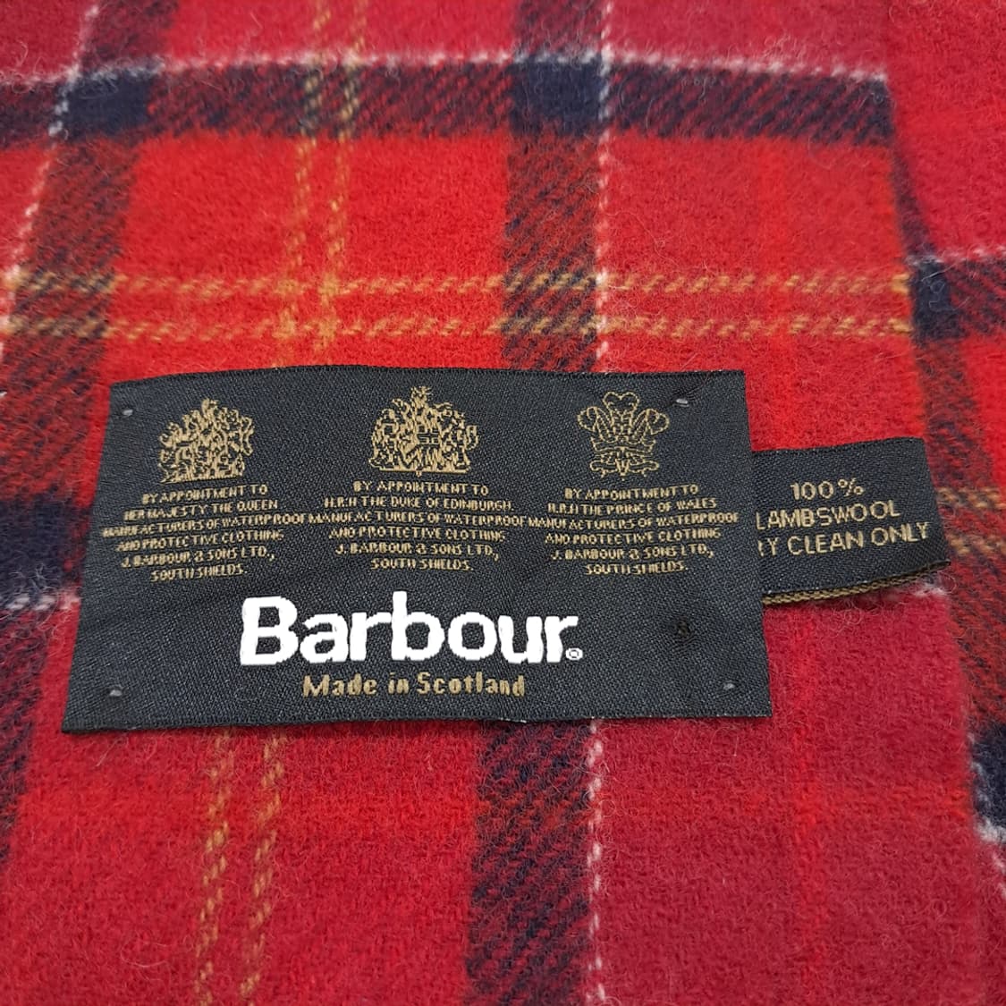 MX312 바버 레드 타탄레크 램스울 목도리 머플러 상품이미지6