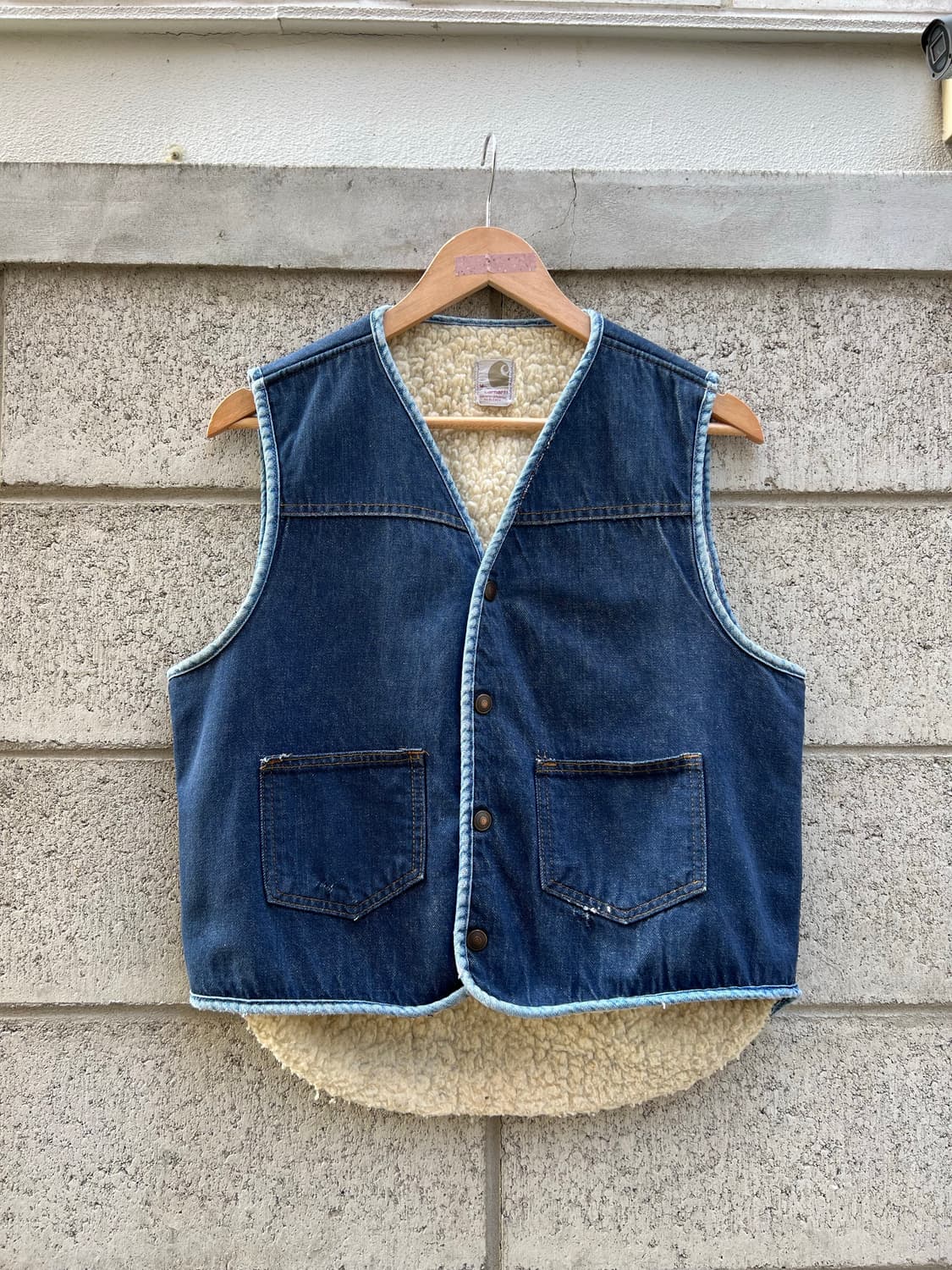 1970s CARHARTT DENIM SHERPA 70s칼하트베스트 상품이미지1