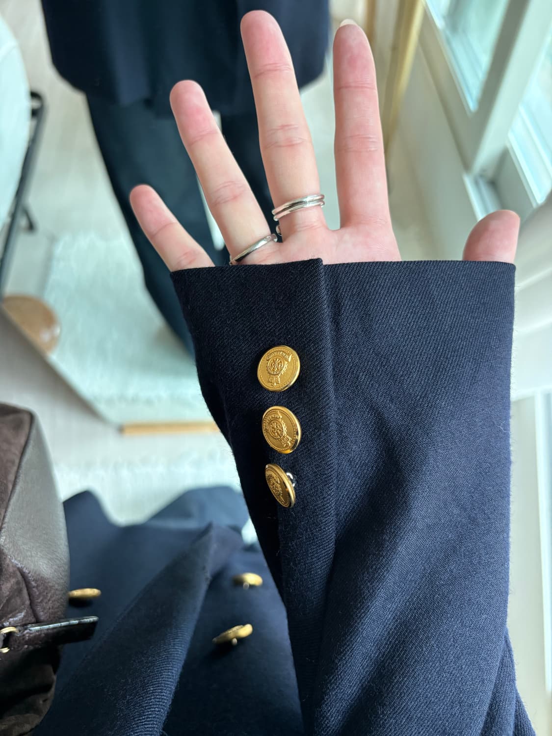 Navy Gold Double Blazer 상품이미지5
