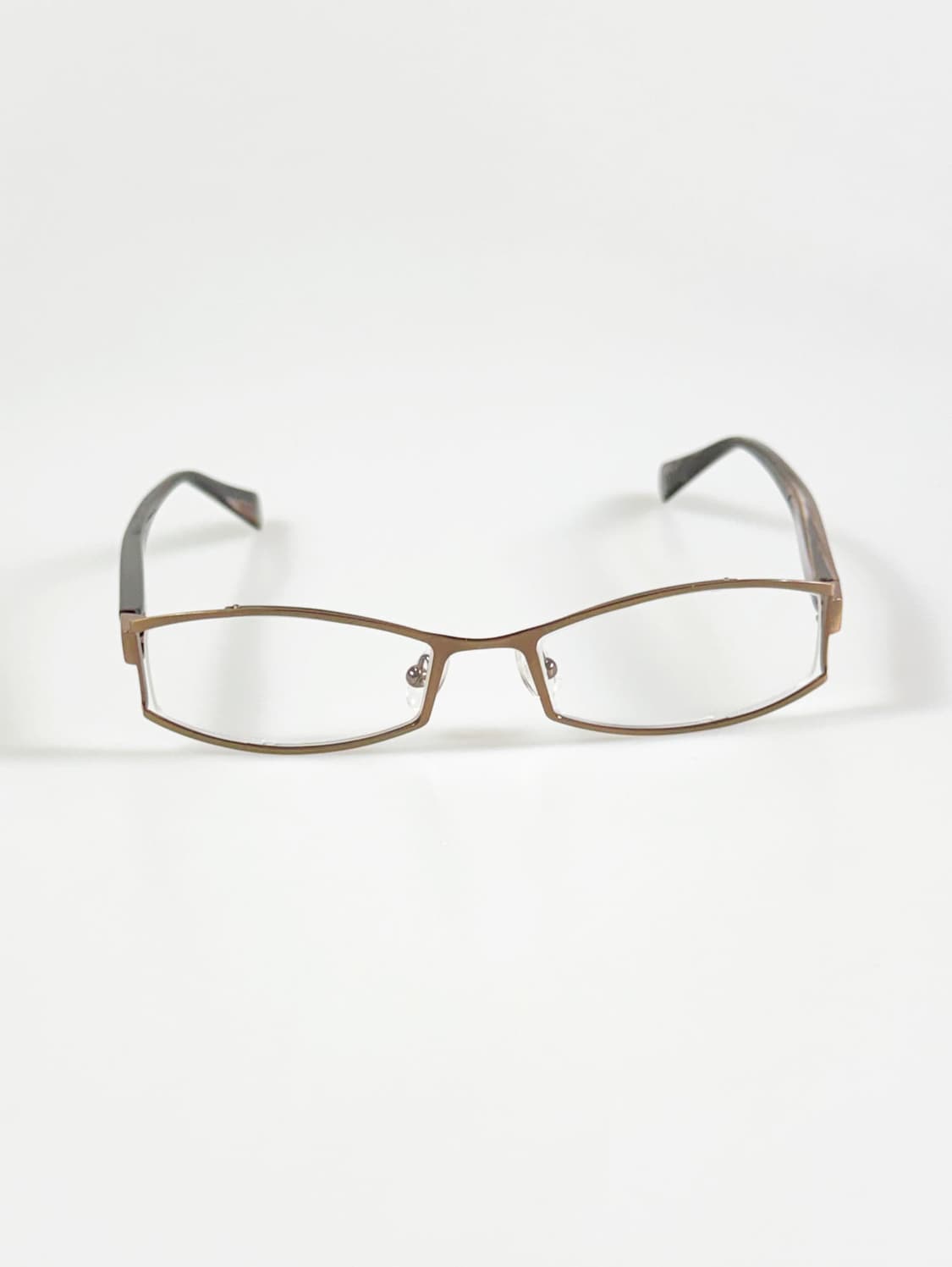 LUXURY EYEWEAR 브론즈 슬림 스퀘어 메탈 빈티지 안경 상품이미지2